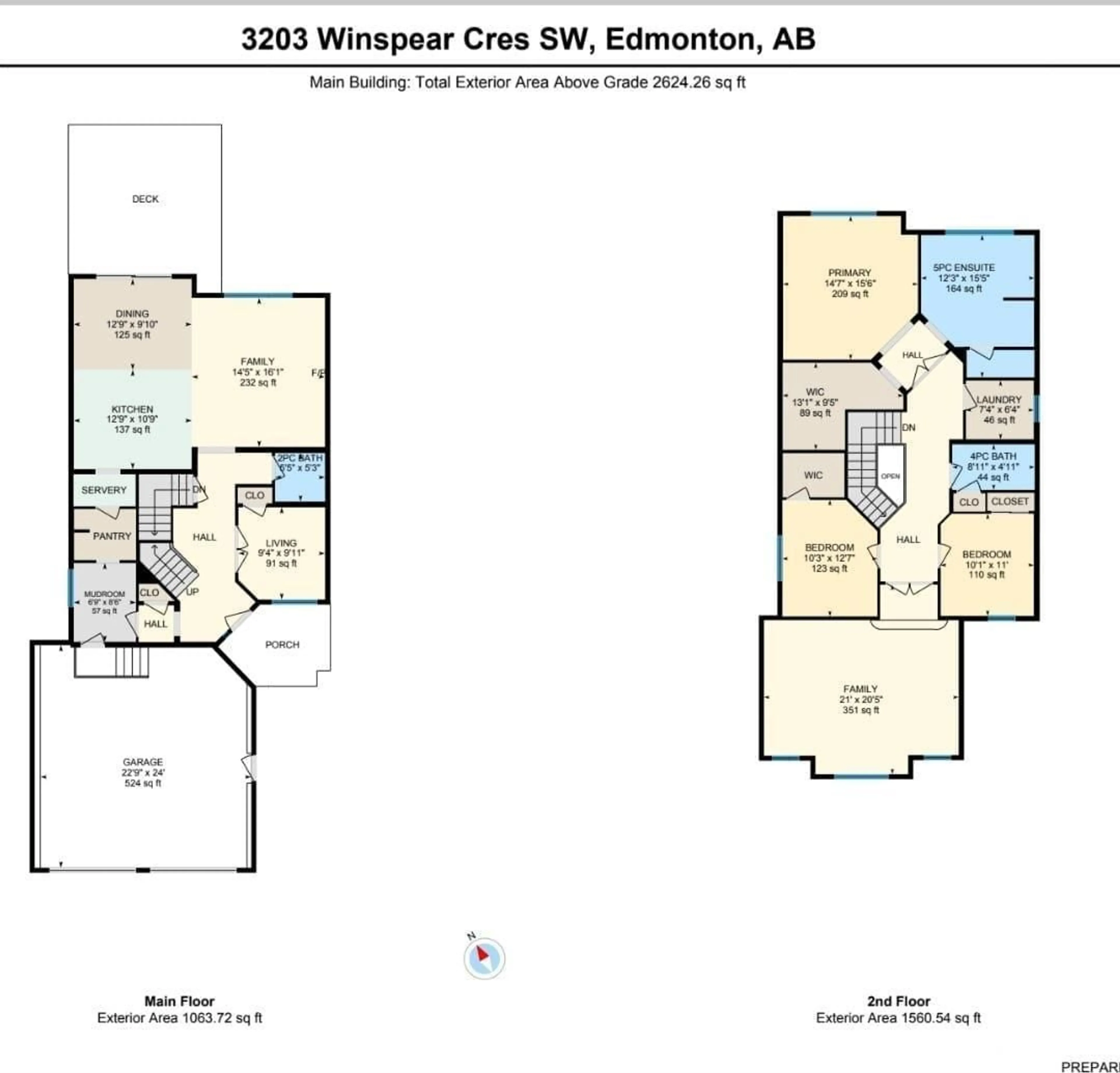Floor plan for SW - 3203 WINSPEAR CR, Edmonton Alberta T6X1S7