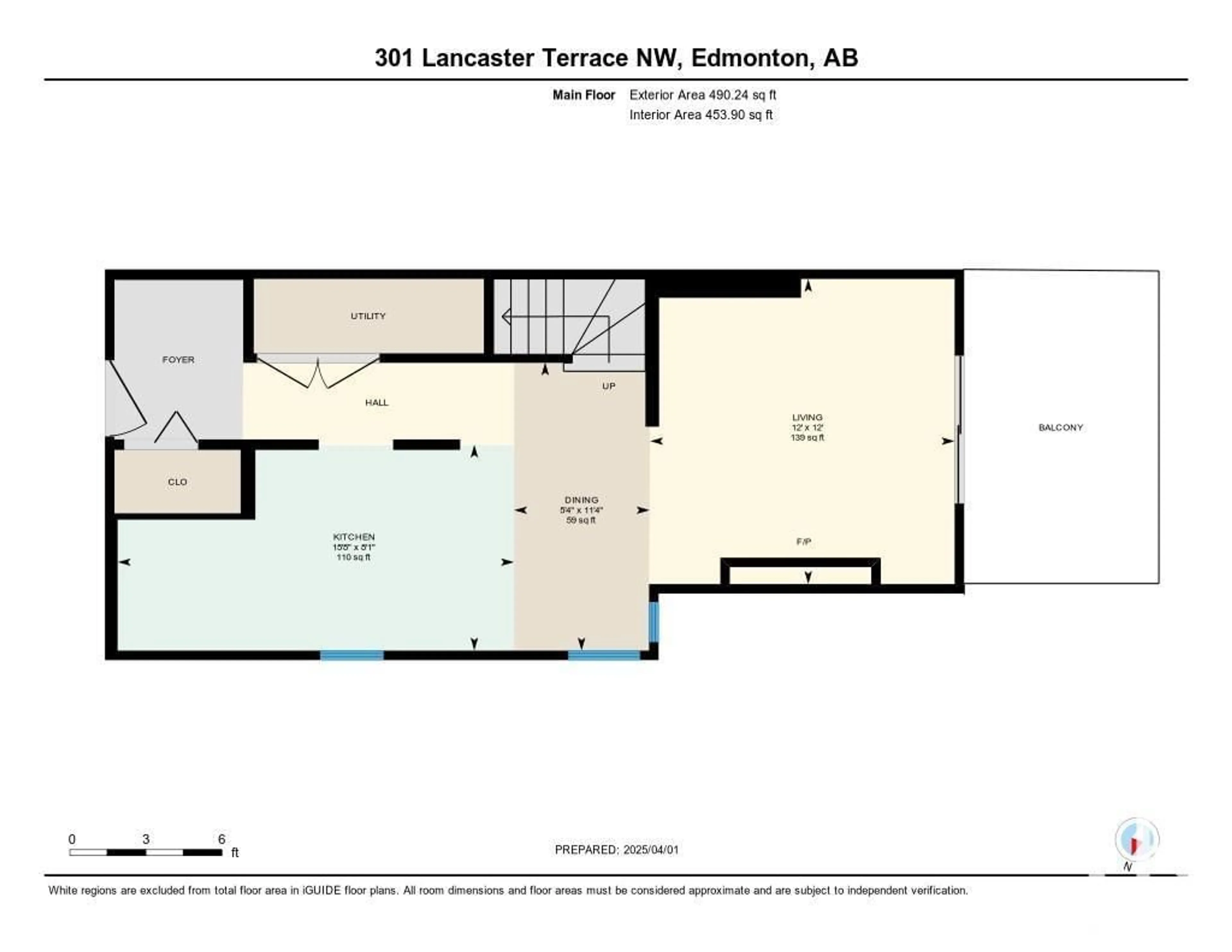 Floor plan for 301 LANCASTER TC, Edmonton Alberta T5X5T7