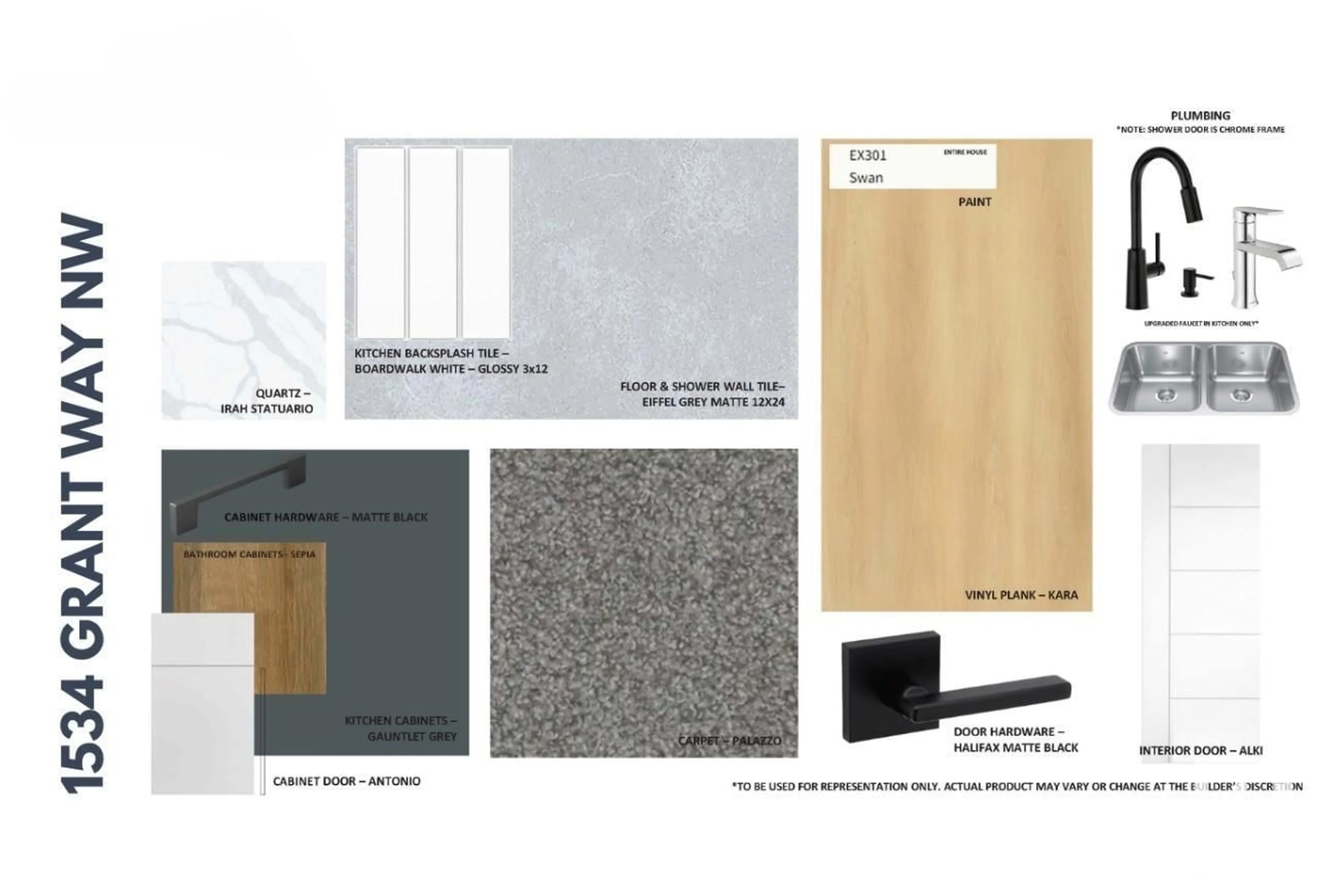 Home with vinyl exterior material, street for 1534 GRANT WY, Edmonton Alberta T5T0W2