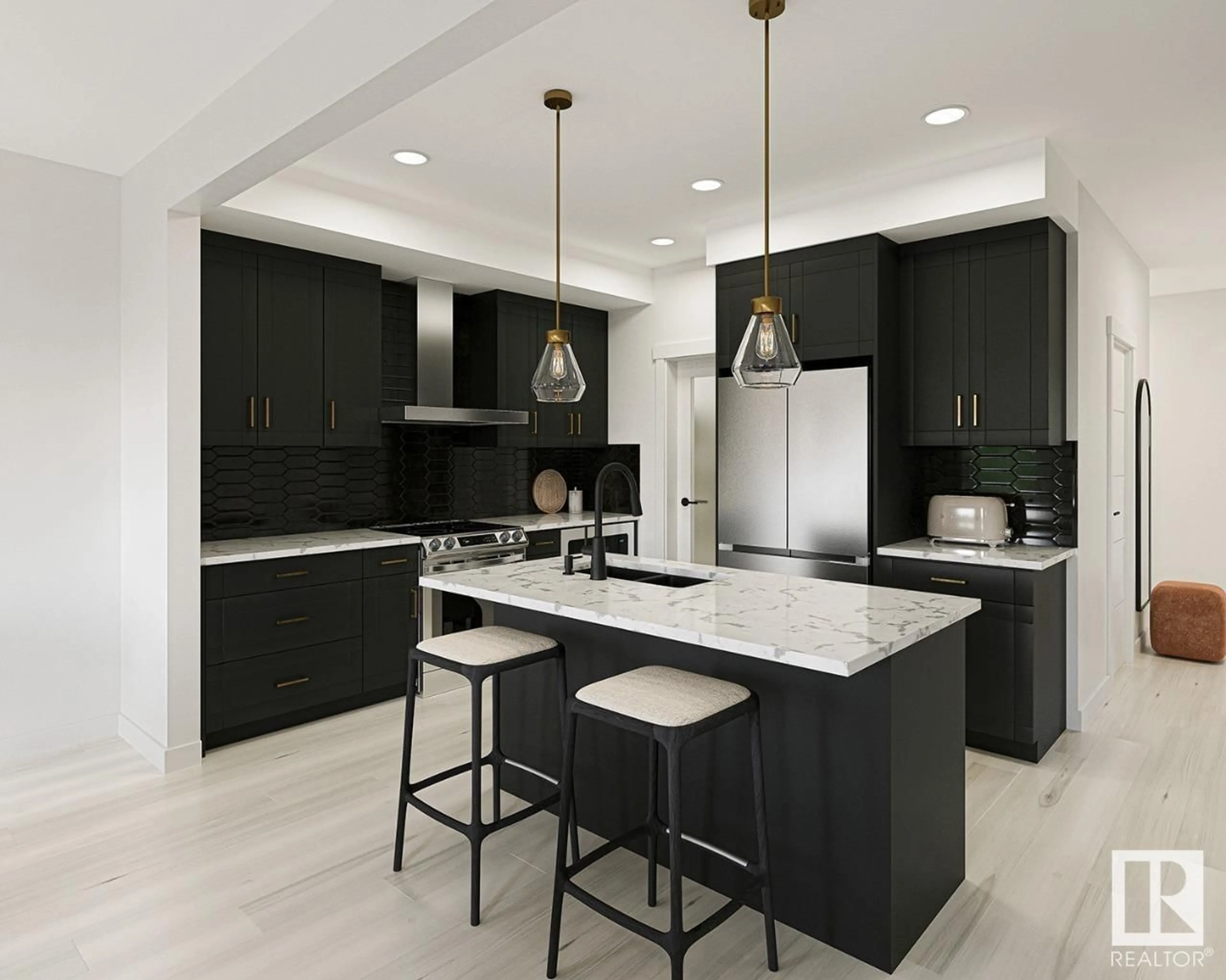 Contemporary kitchen, ceramic/tile floor for 1534 GRANT WY, Edmonton Alberta T5T0W2