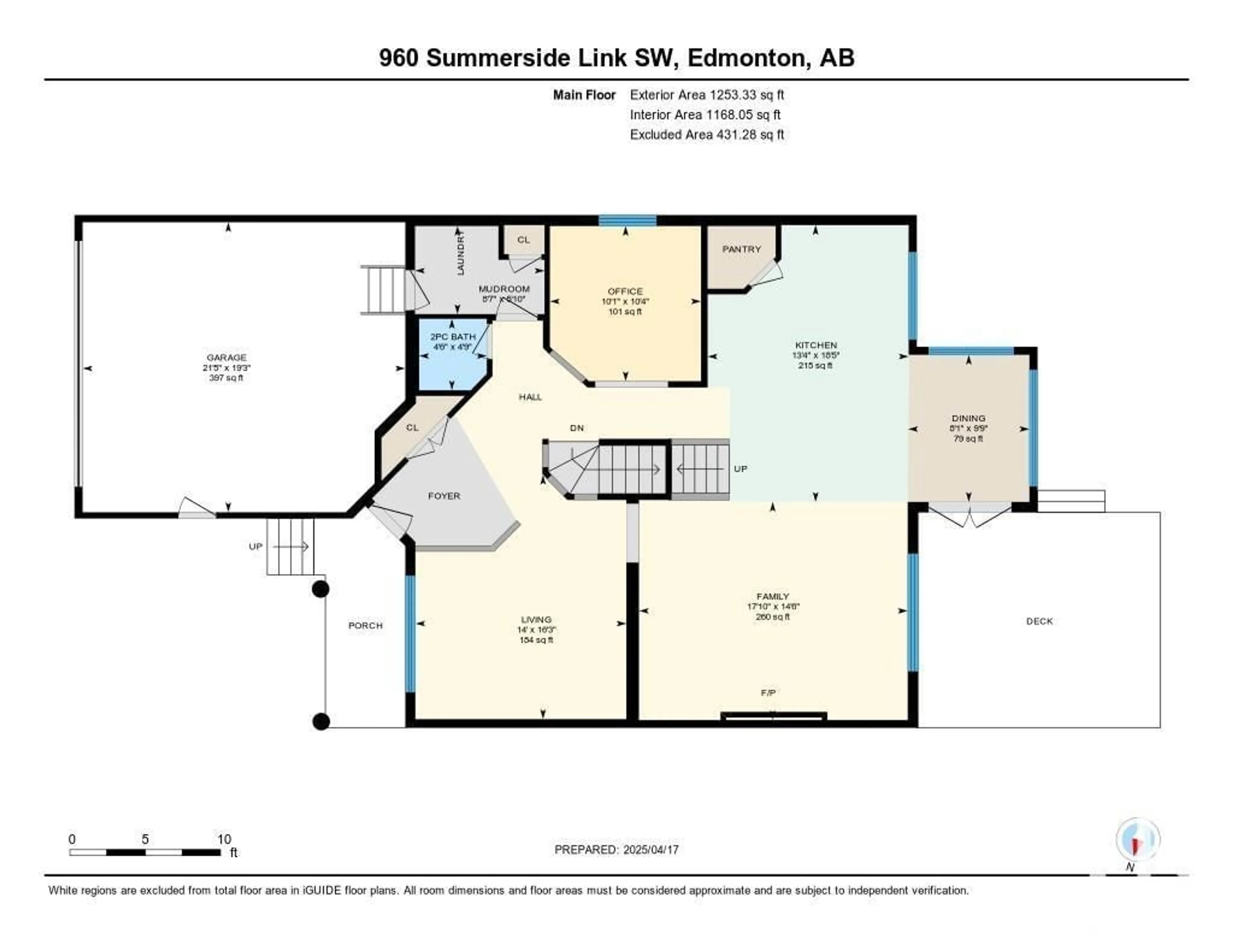Floor plan for SW - 960 SUMMERSIDE LINK LI, Edmonton Alberta T6X0J9