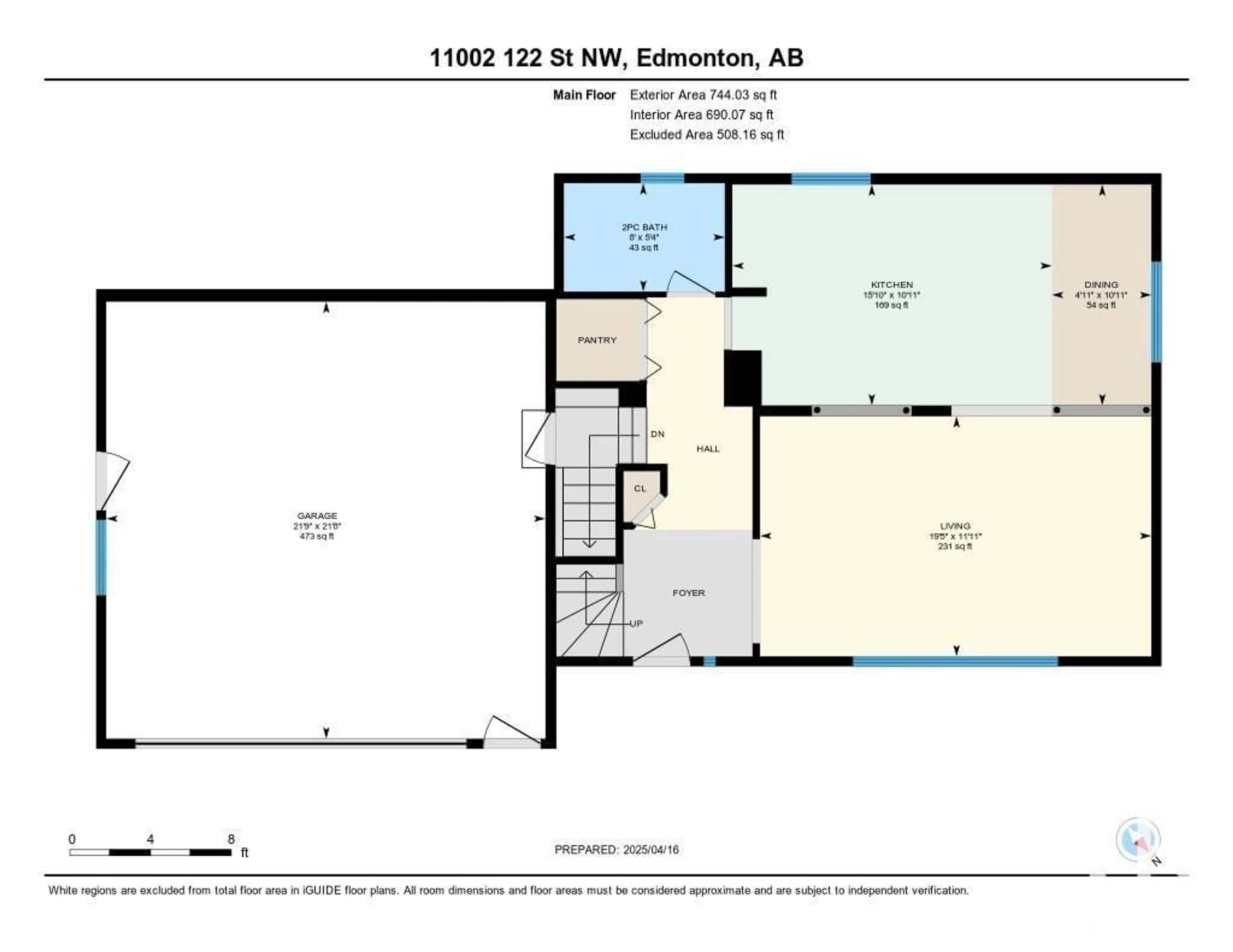Floor plan for NW - 11002 122 ST, Edmonton Alberta T5M0B3