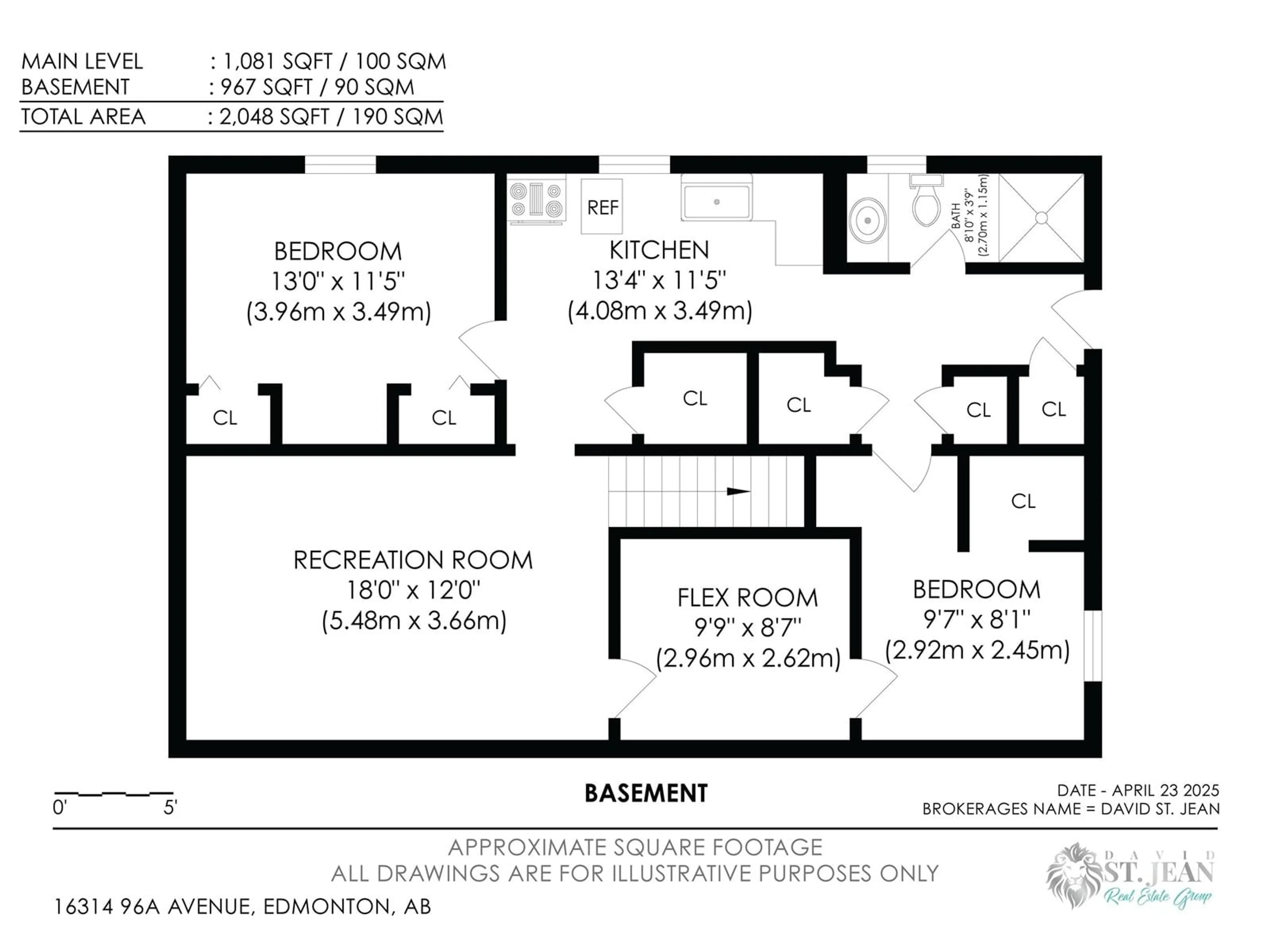 Floor plan for 16314 96A AV, Edmonton Alberta T5P0E5