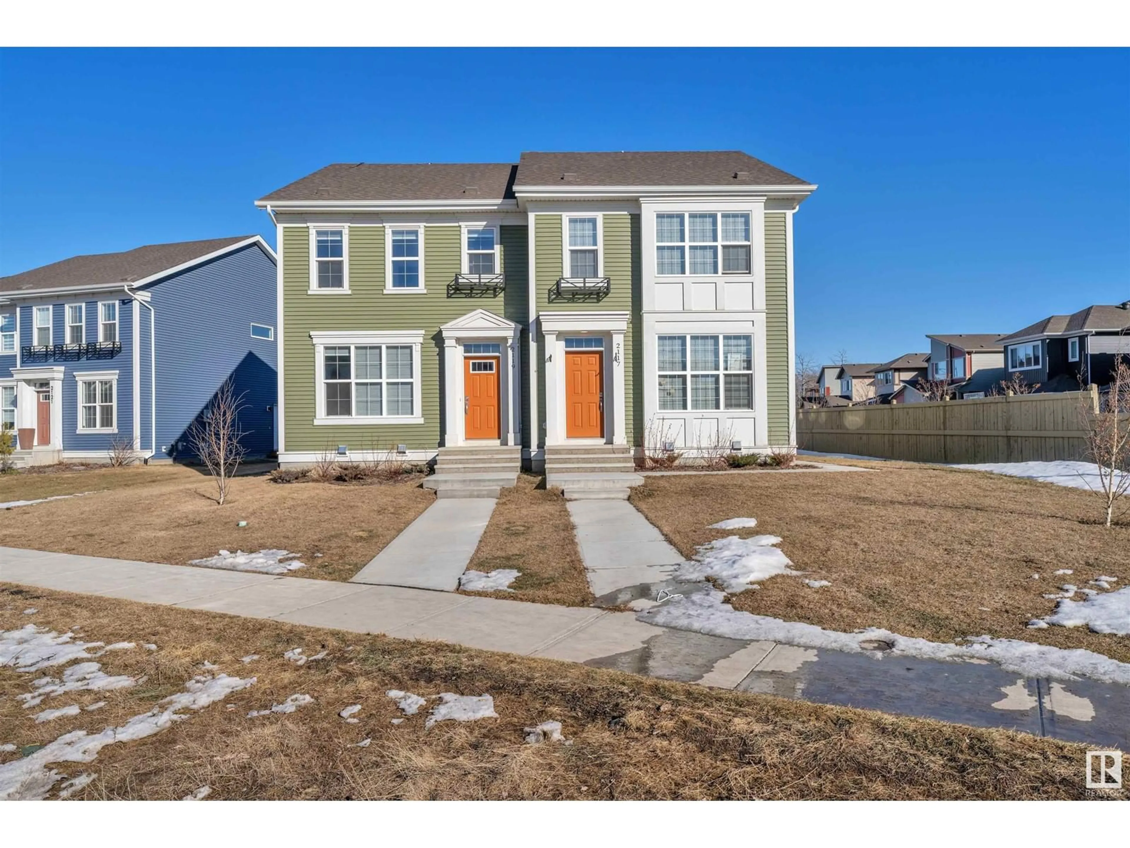 Home with vinyl exterior material, street for 2119 MAPLE RD, Edmonton Alberta T6T2L6