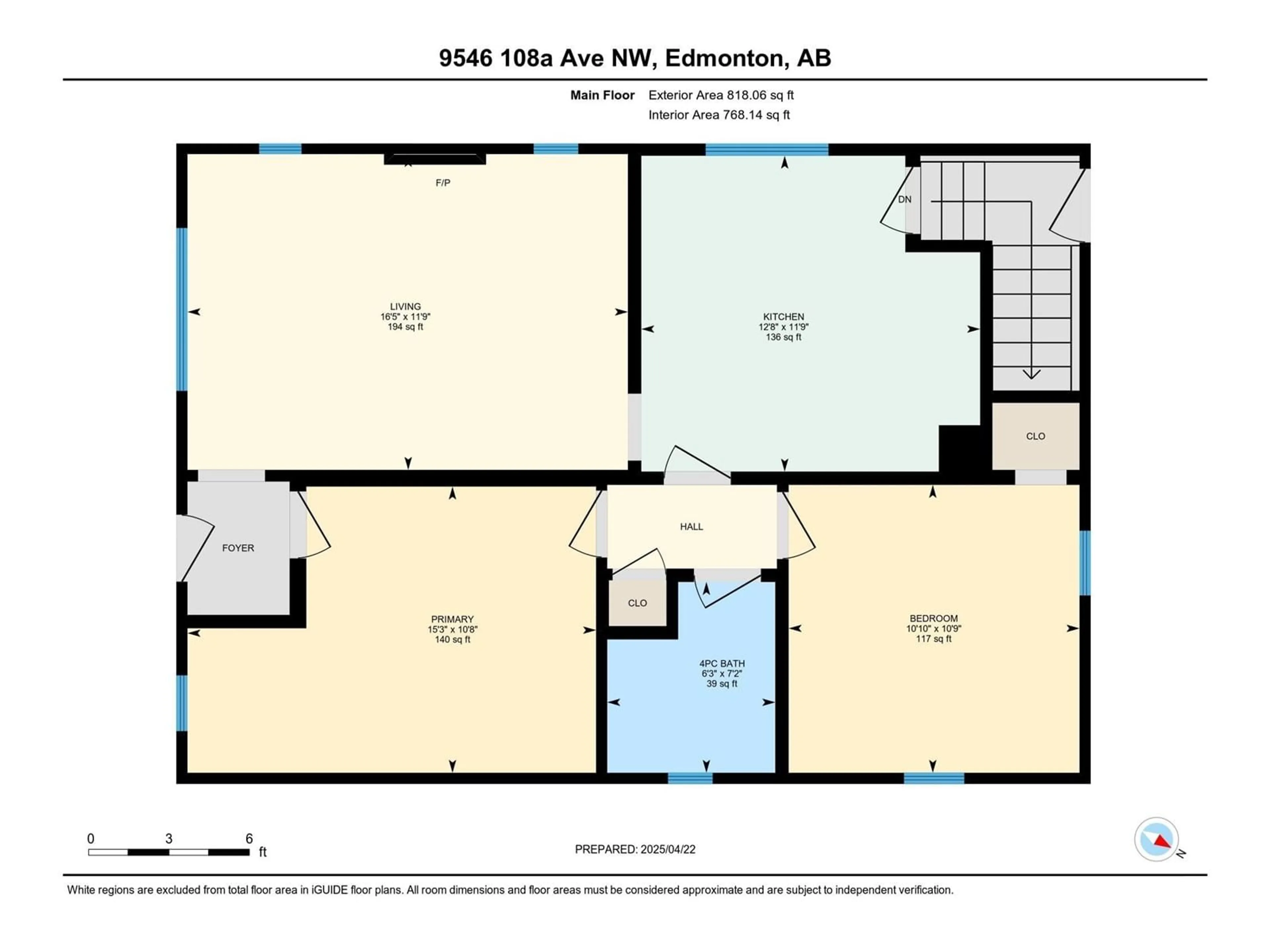 Floor plan for 9546 108A AV NW, Edmonton Alberta T5H1C1