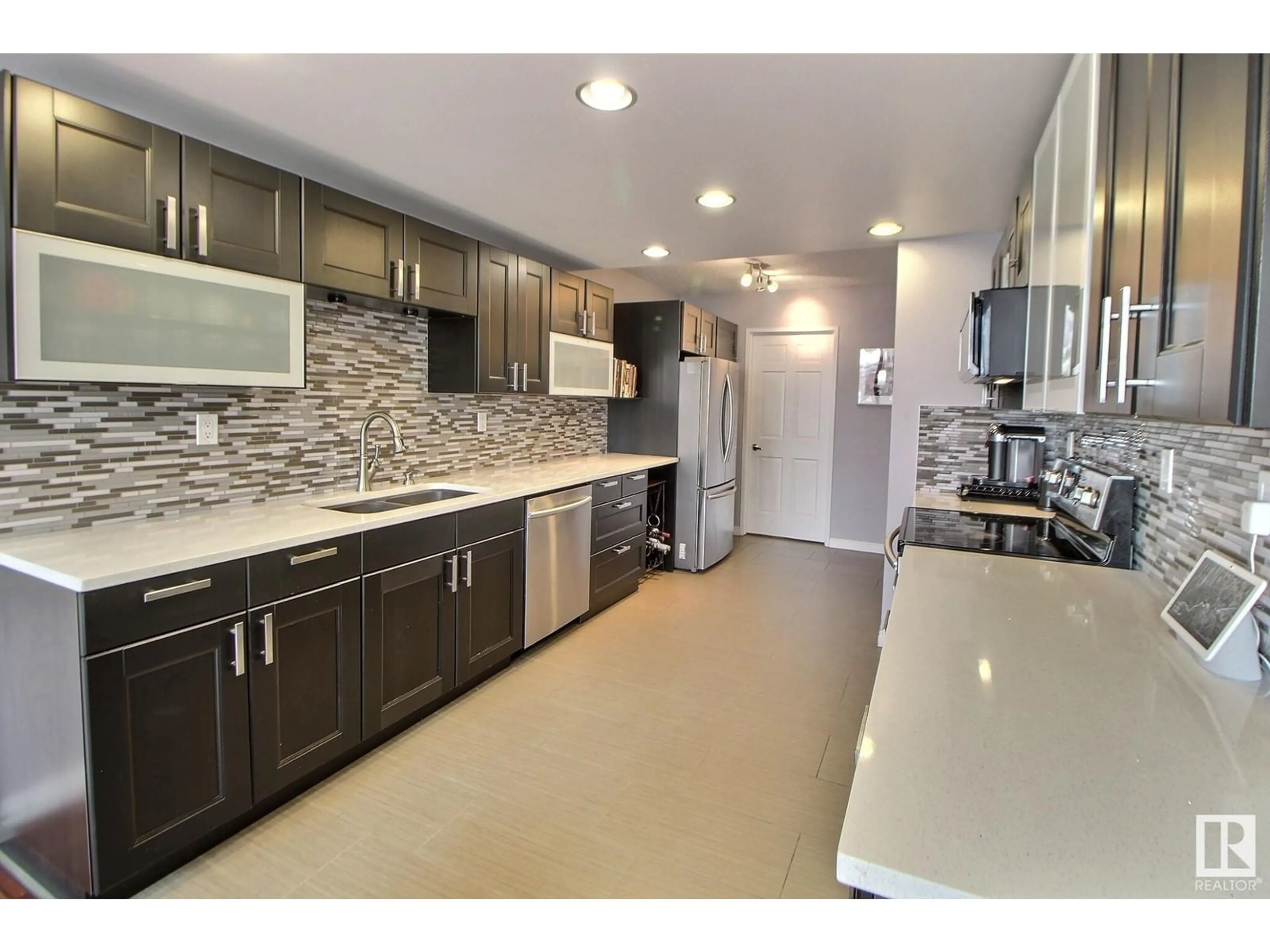 Contemporary kitchen, ceramic/tile floor for #204 - 9921 104 ST, Edmonton Alberta T5K2K3