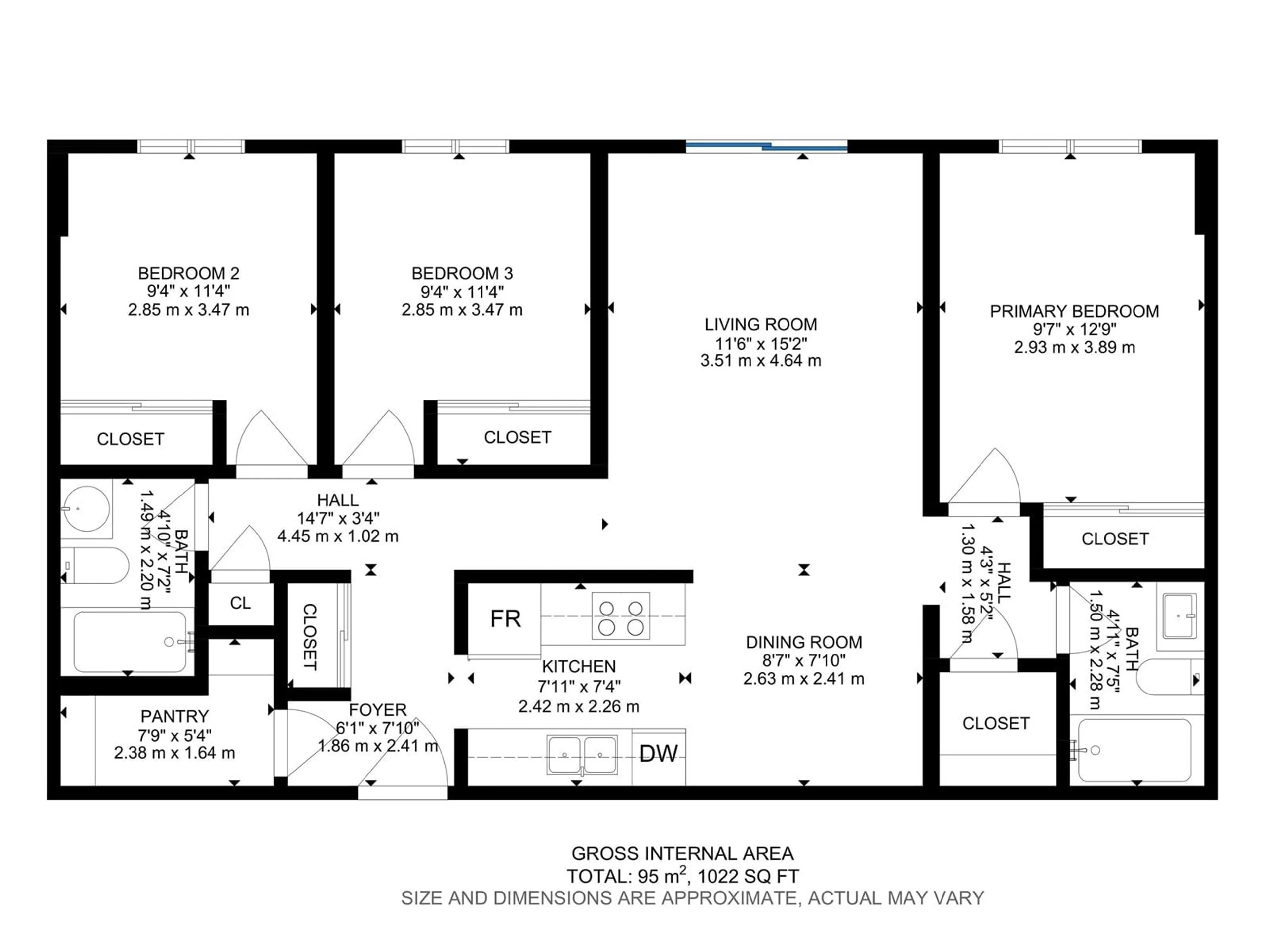 Floor plan for 111 - 3610 43 AVE, Edmonton Alberta T6L5T2