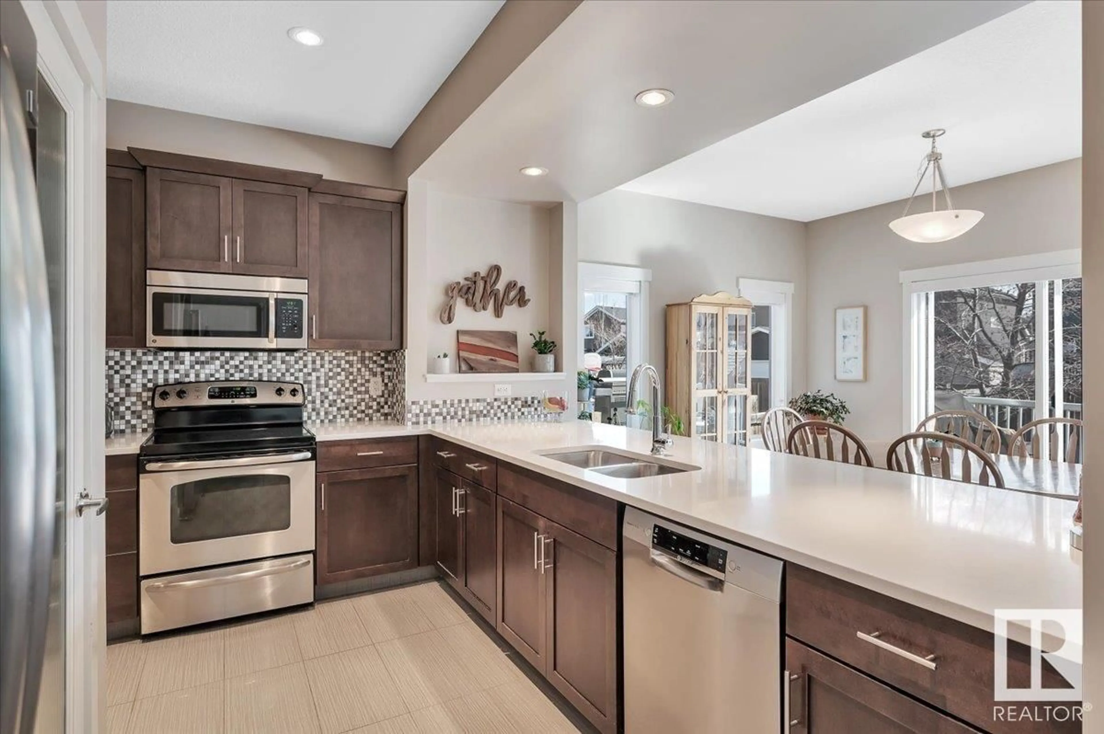 Open concept kitchen, ceramic/tile floor for 235 SHEPPARD CI, Leduc Alberta T9E0T6