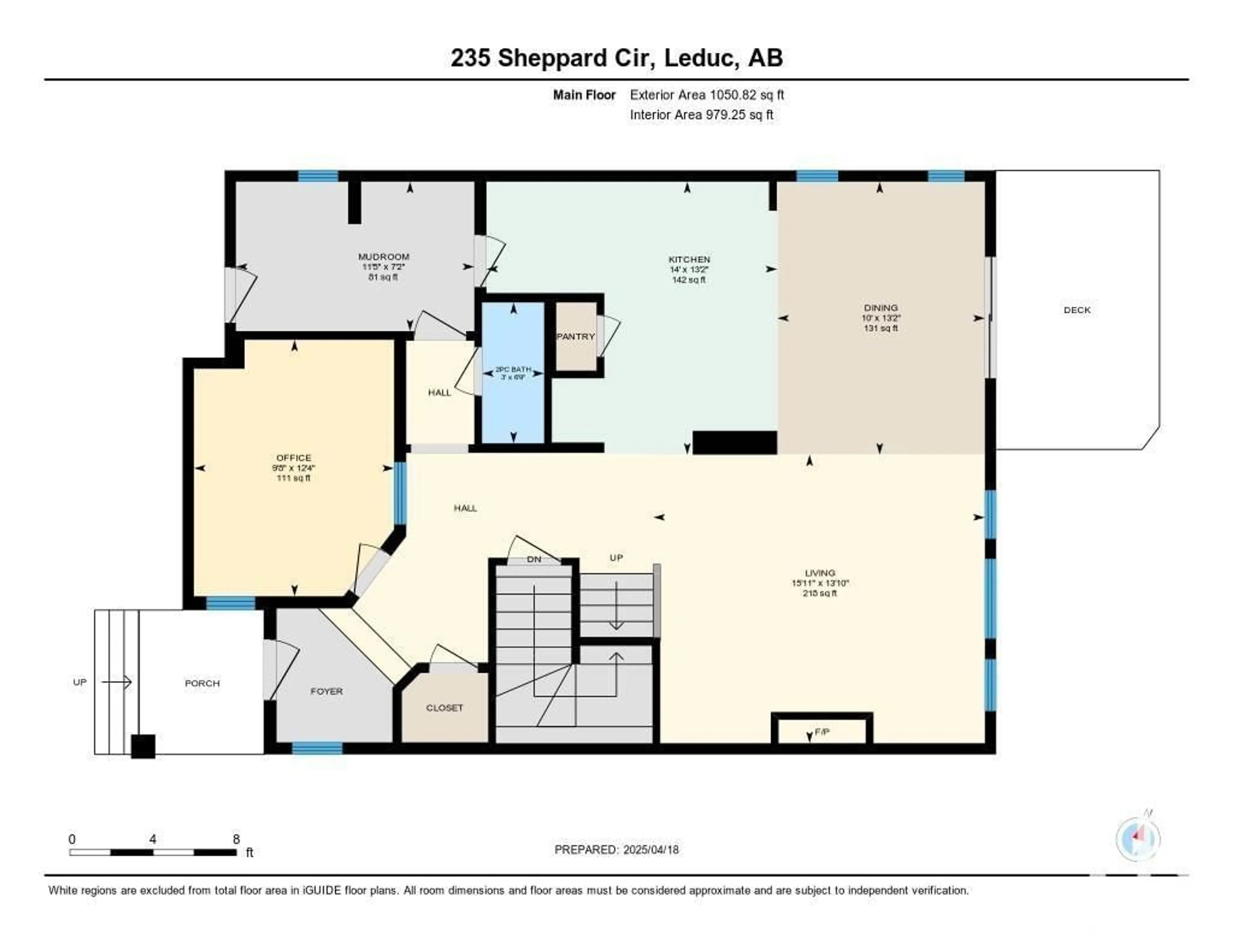 Floor plan for 235 SHEPPARD CI, Leduc Alberta T9E0T6