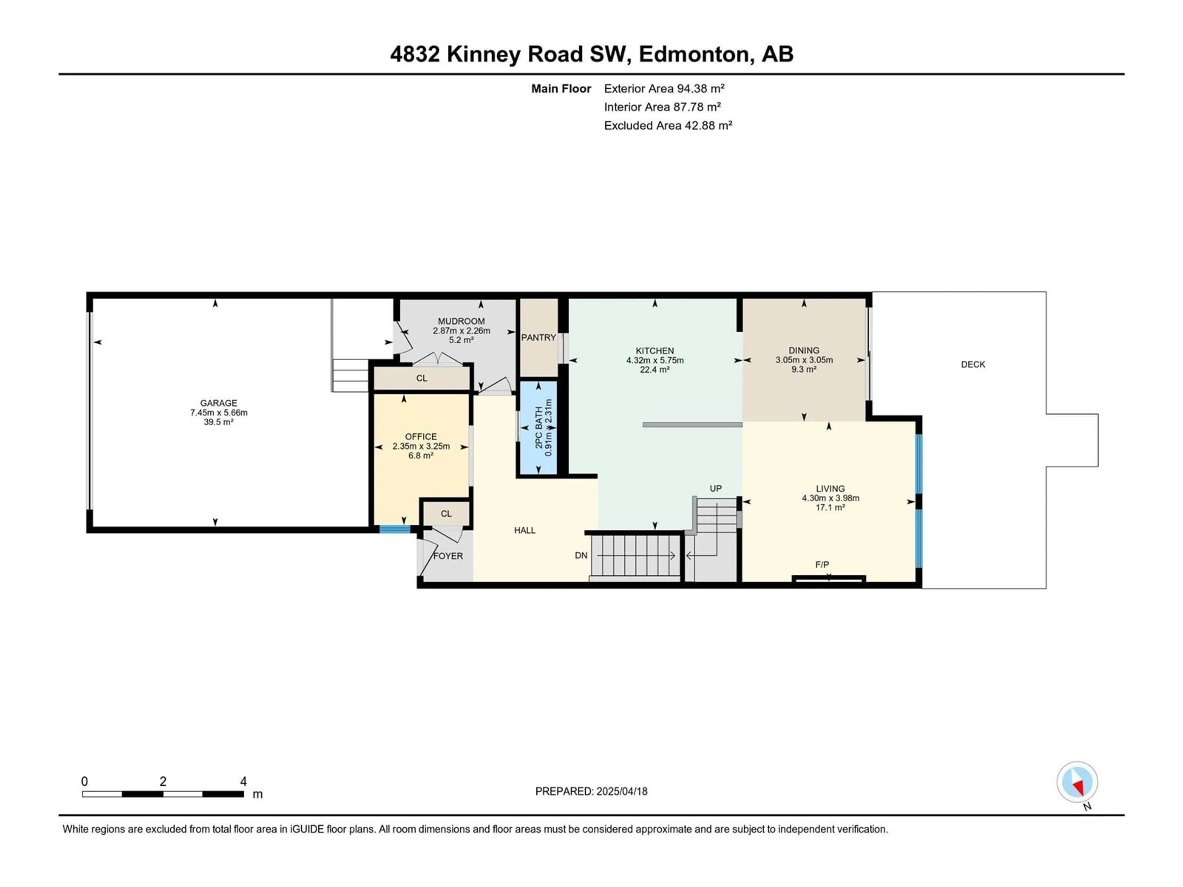 Floor plan for 4832 KINNEY RD, Edmonton Alberta T6W5G2