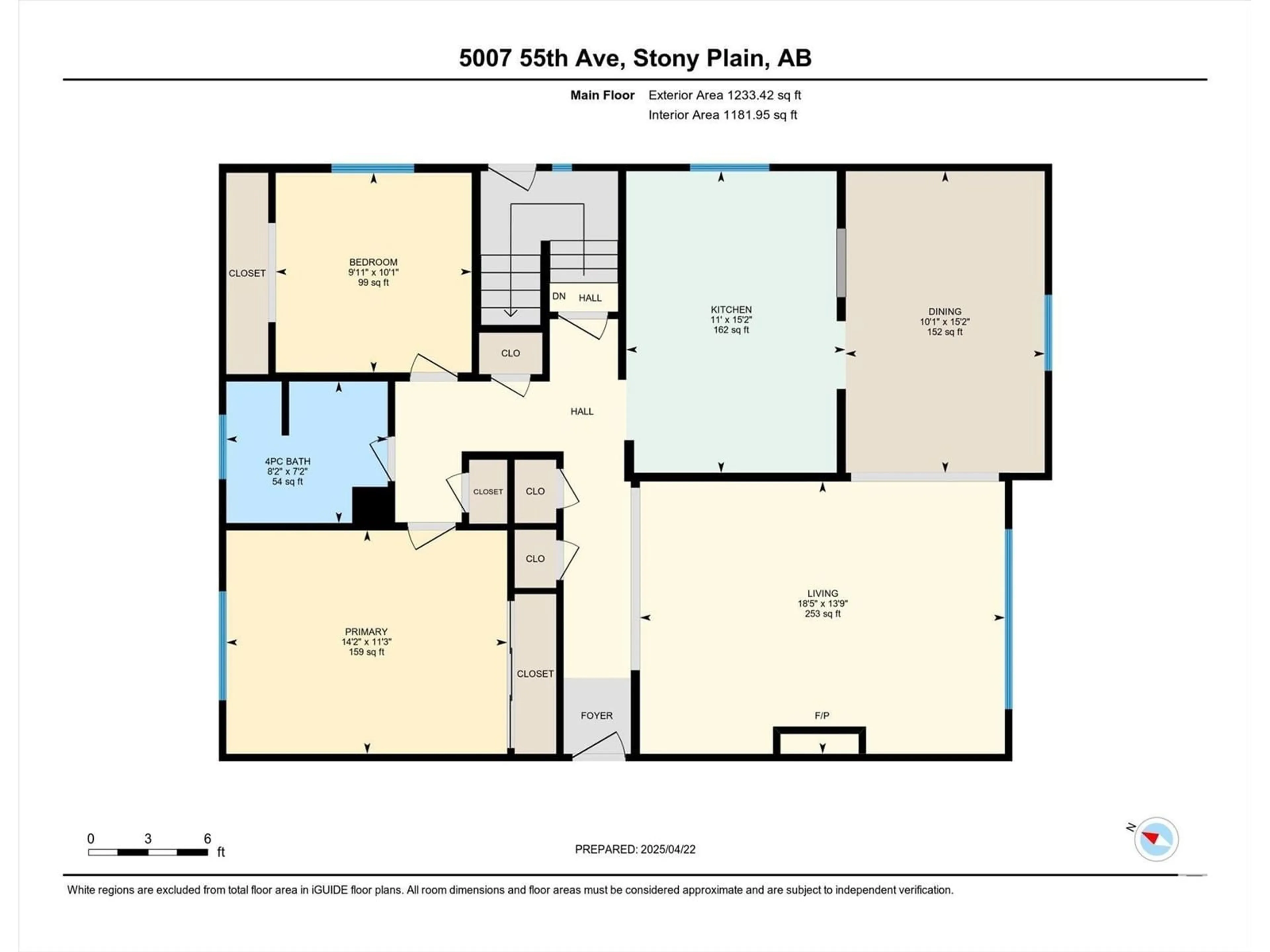 Floor plan for 5007 55 AV, Stony Plain Alberta T7Z1B5