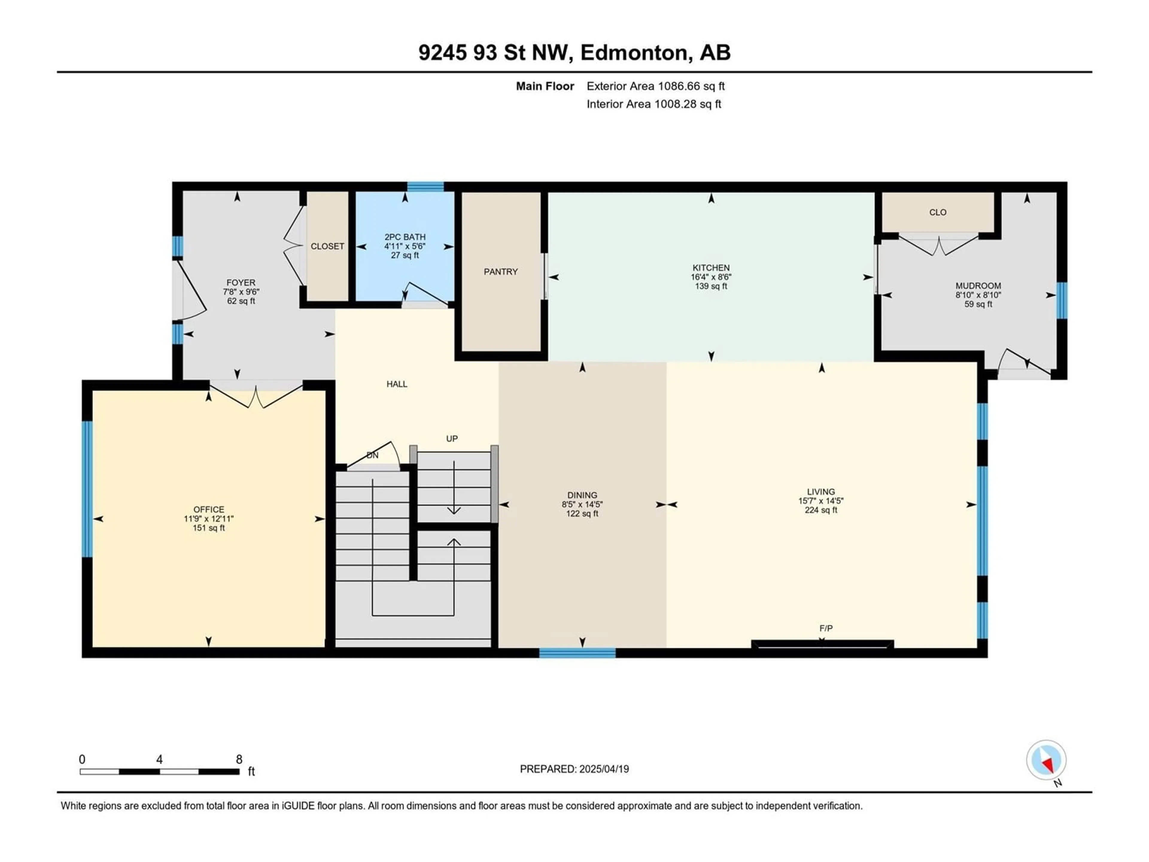 Floor plan for NW - 9245 93 ST, Edmonton Alberta T6C3T5