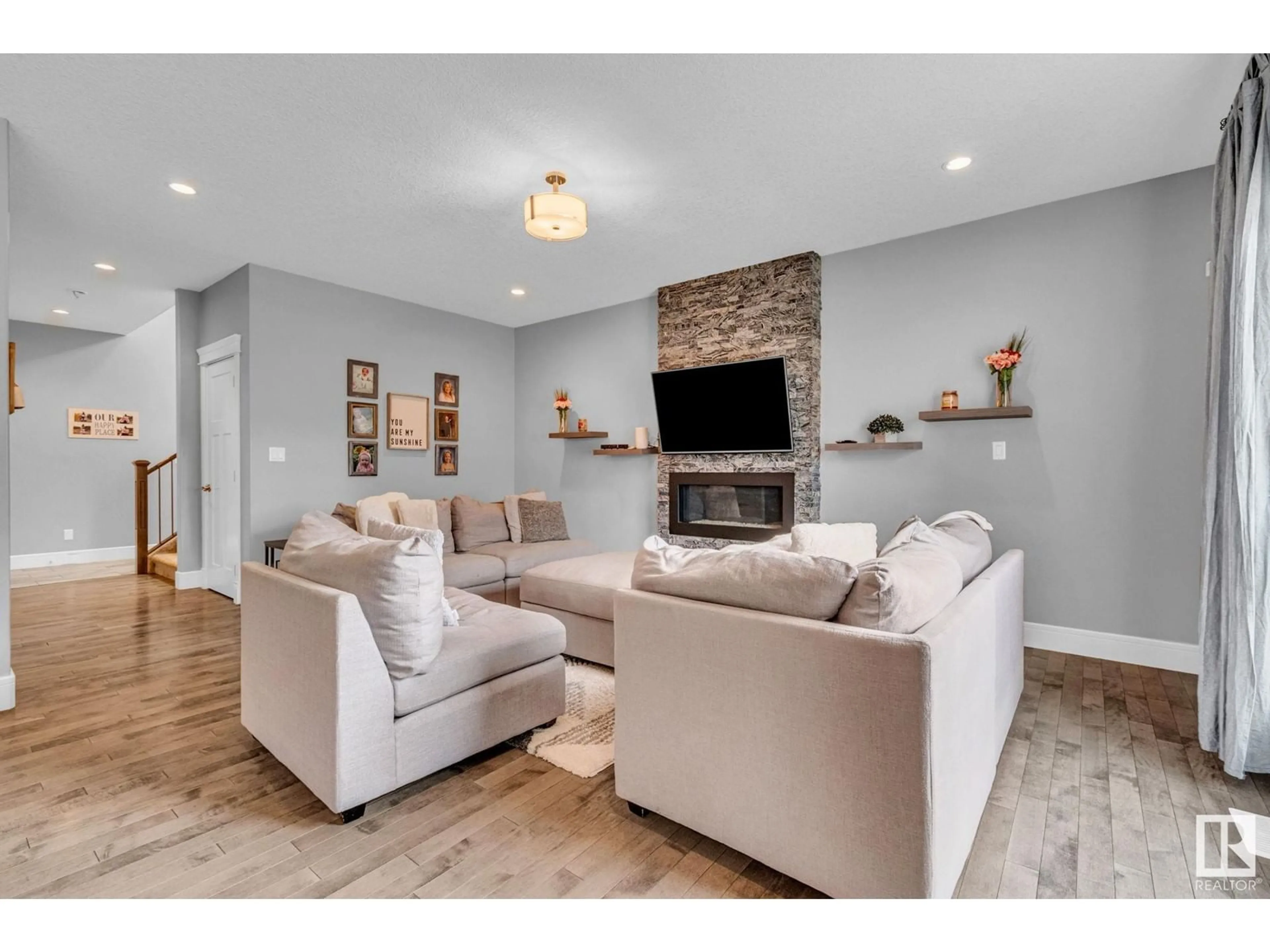 Living room with furniture, unknown for 6611 54 AV, Beaumont Alberta T4X2A2