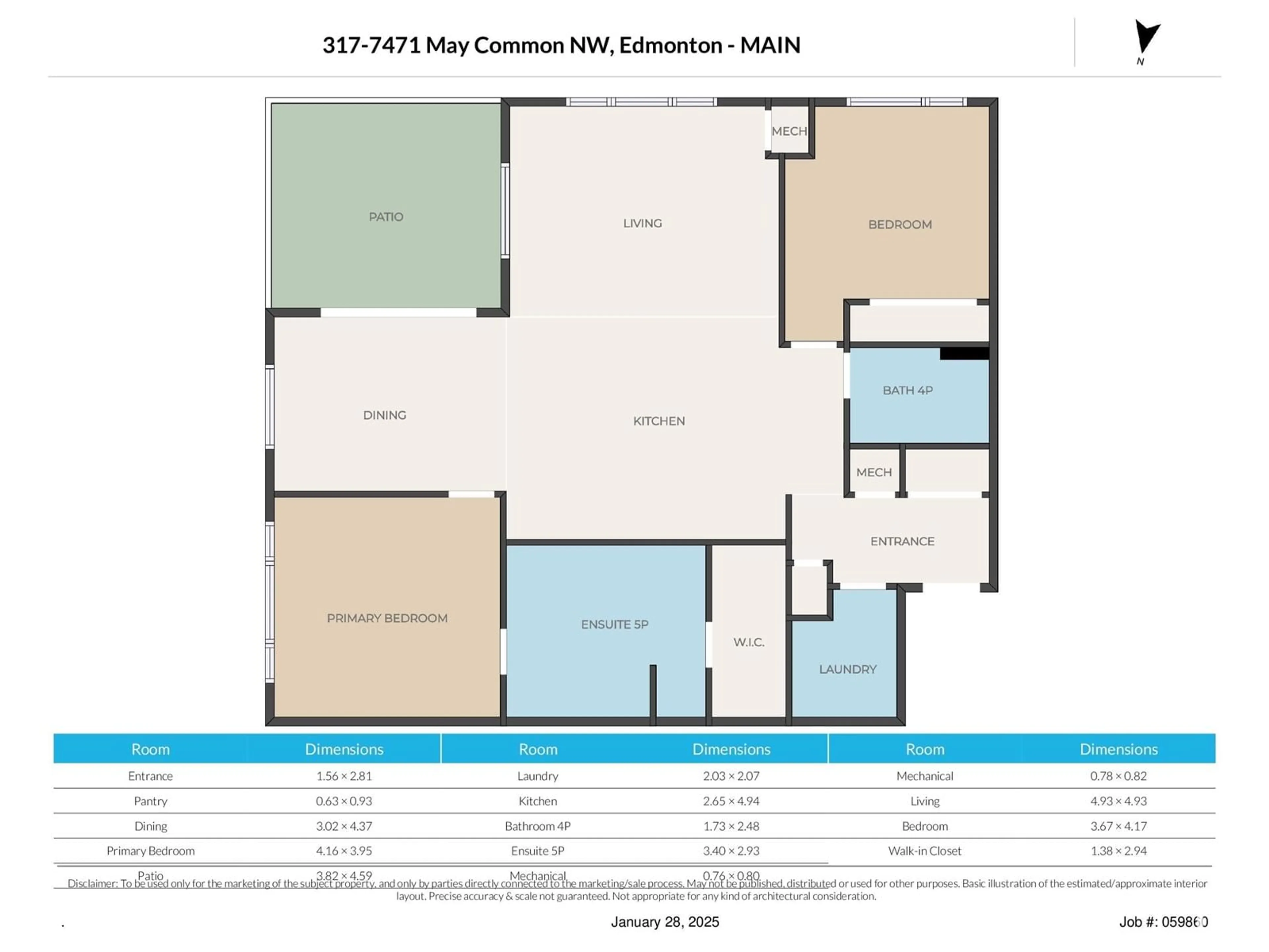 Floor plan for #317 - 7471 MAY CM, Edmonton Alberta T6R0X5