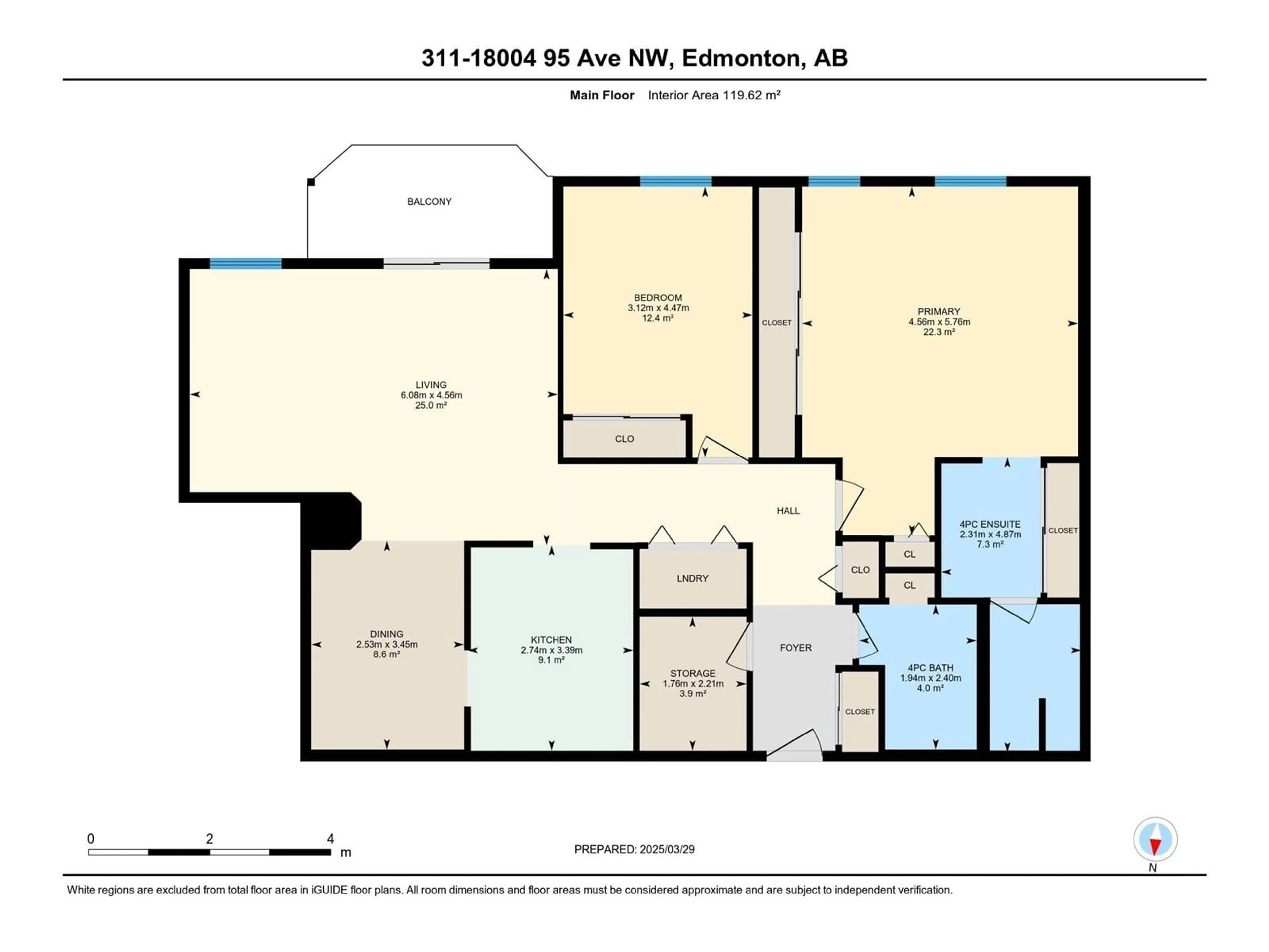 Floor plan for 311 18012 95 AV NW, Edmonton Alberta T5T5Z2
