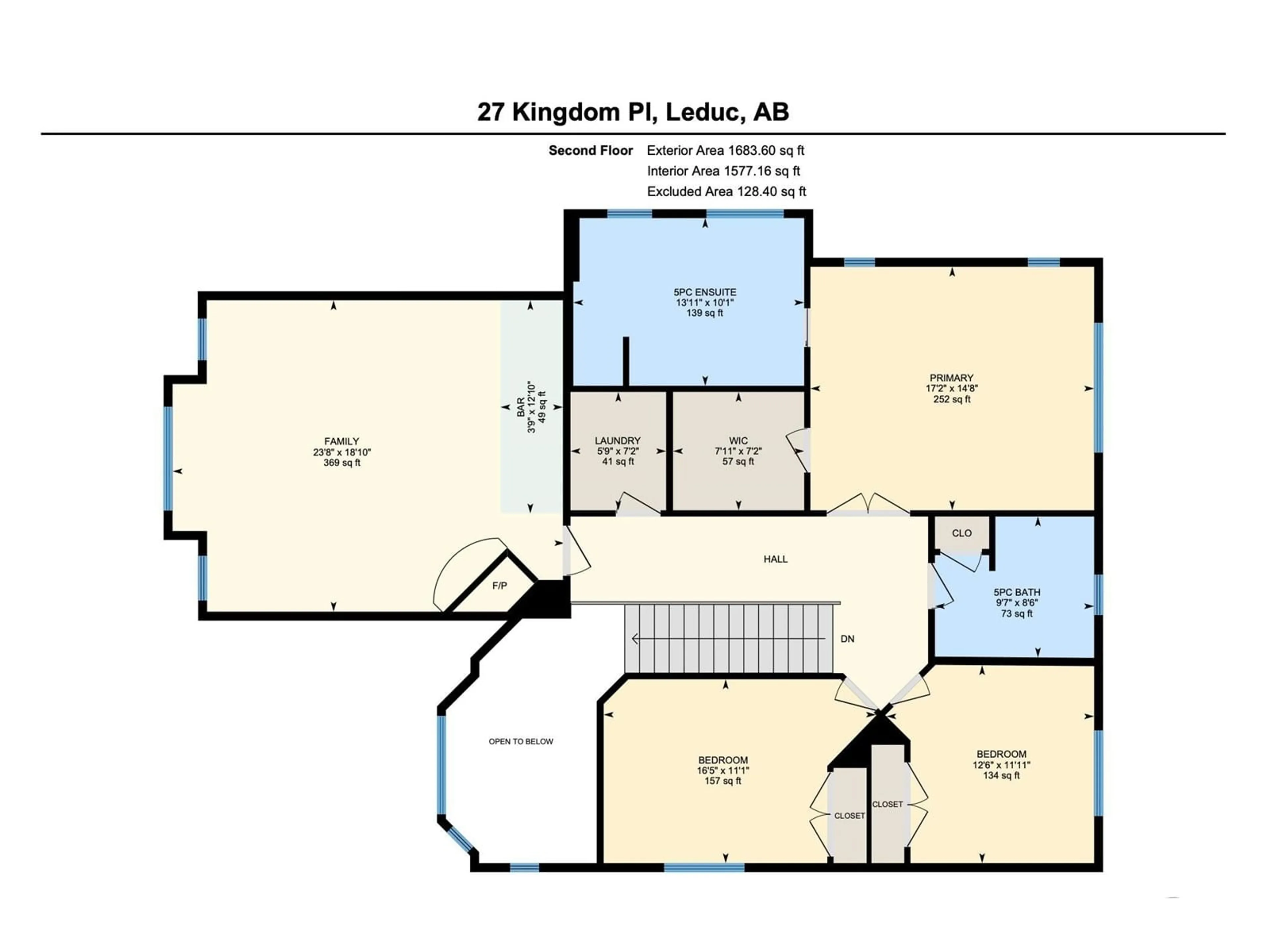 Floor plan for 27 KINGDOM PL, Leduc Alberta T9E0J2