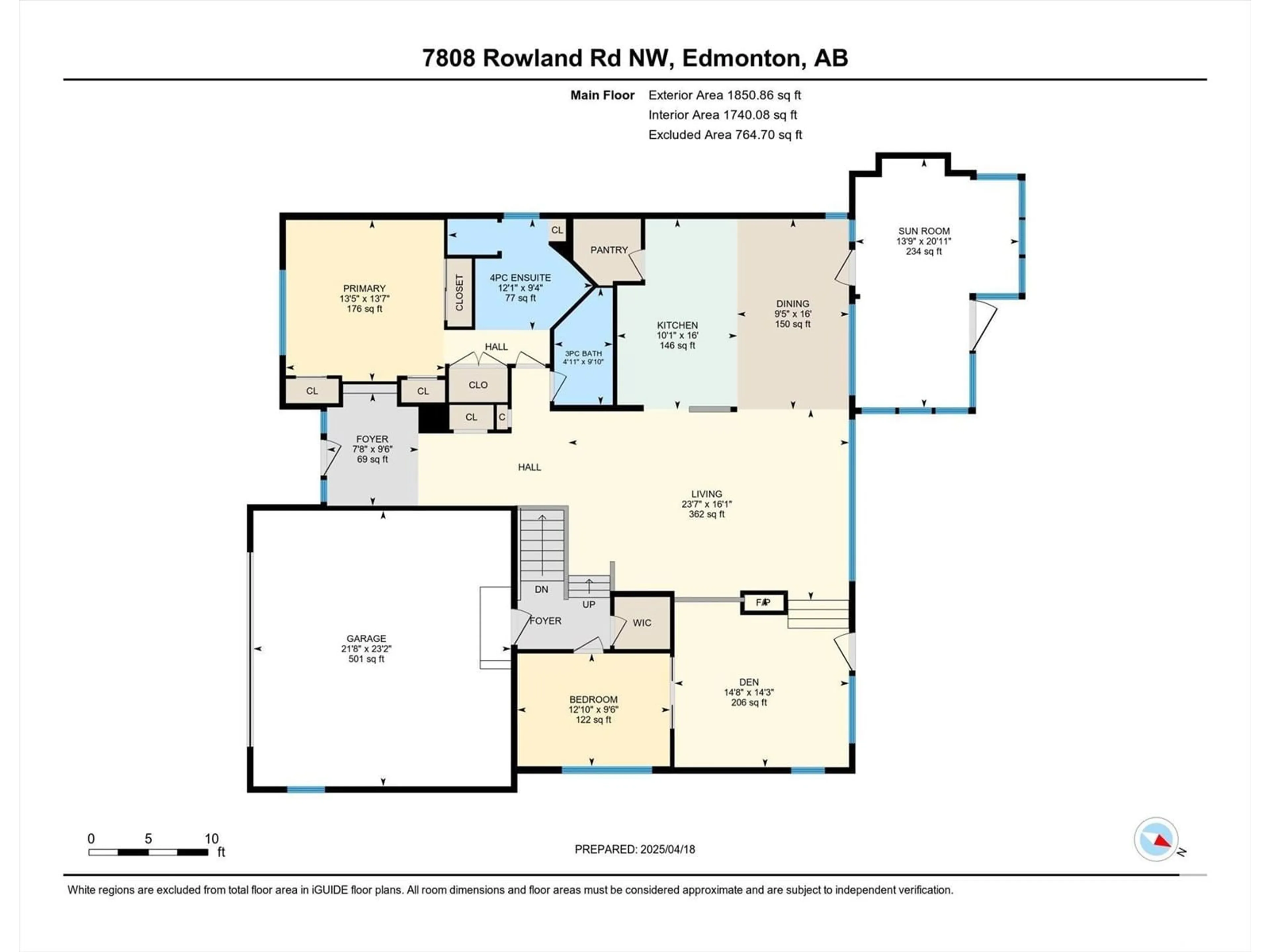 Floor plan for 7808 ROWLAND RD, Edmonton Alberta T6A3W1