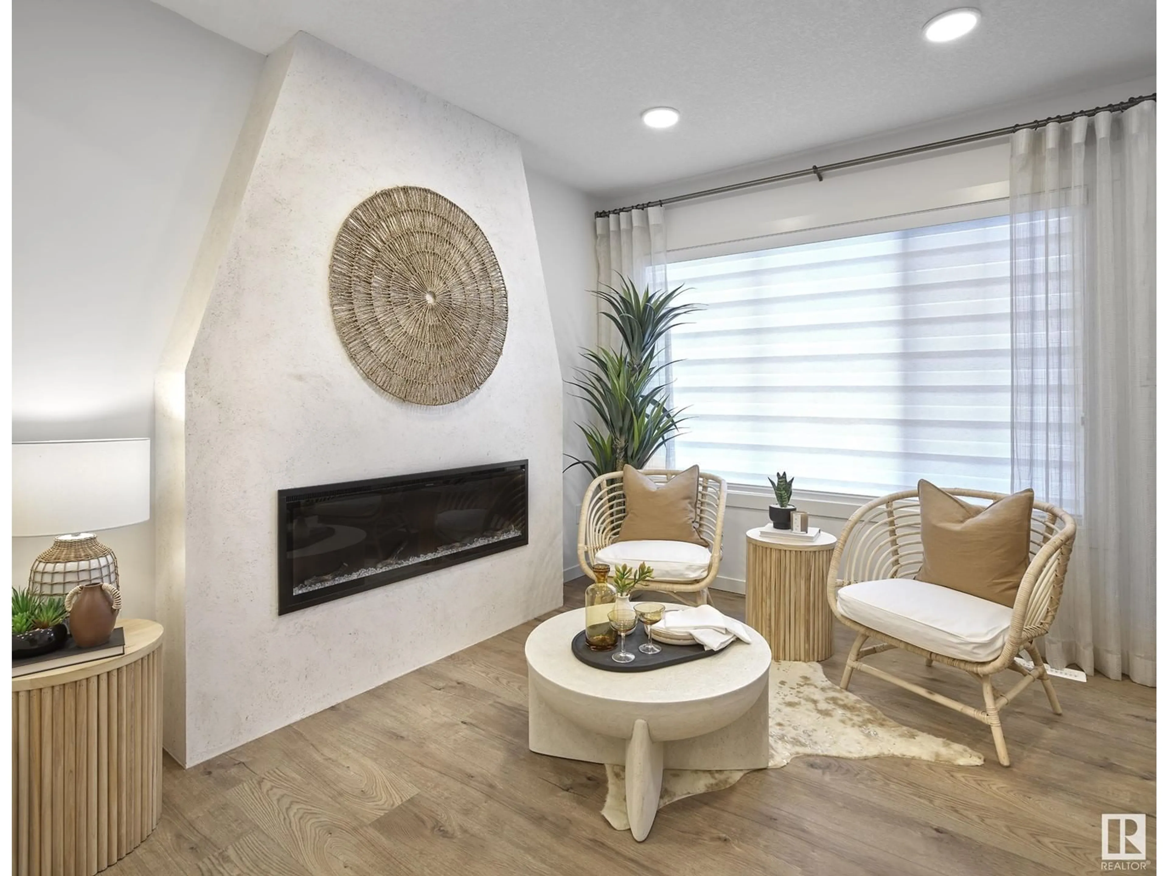 Living room with furniture, ceramic/tile floor for 272 MARQUIS BV, Edmonton Alberta T5Y4E7