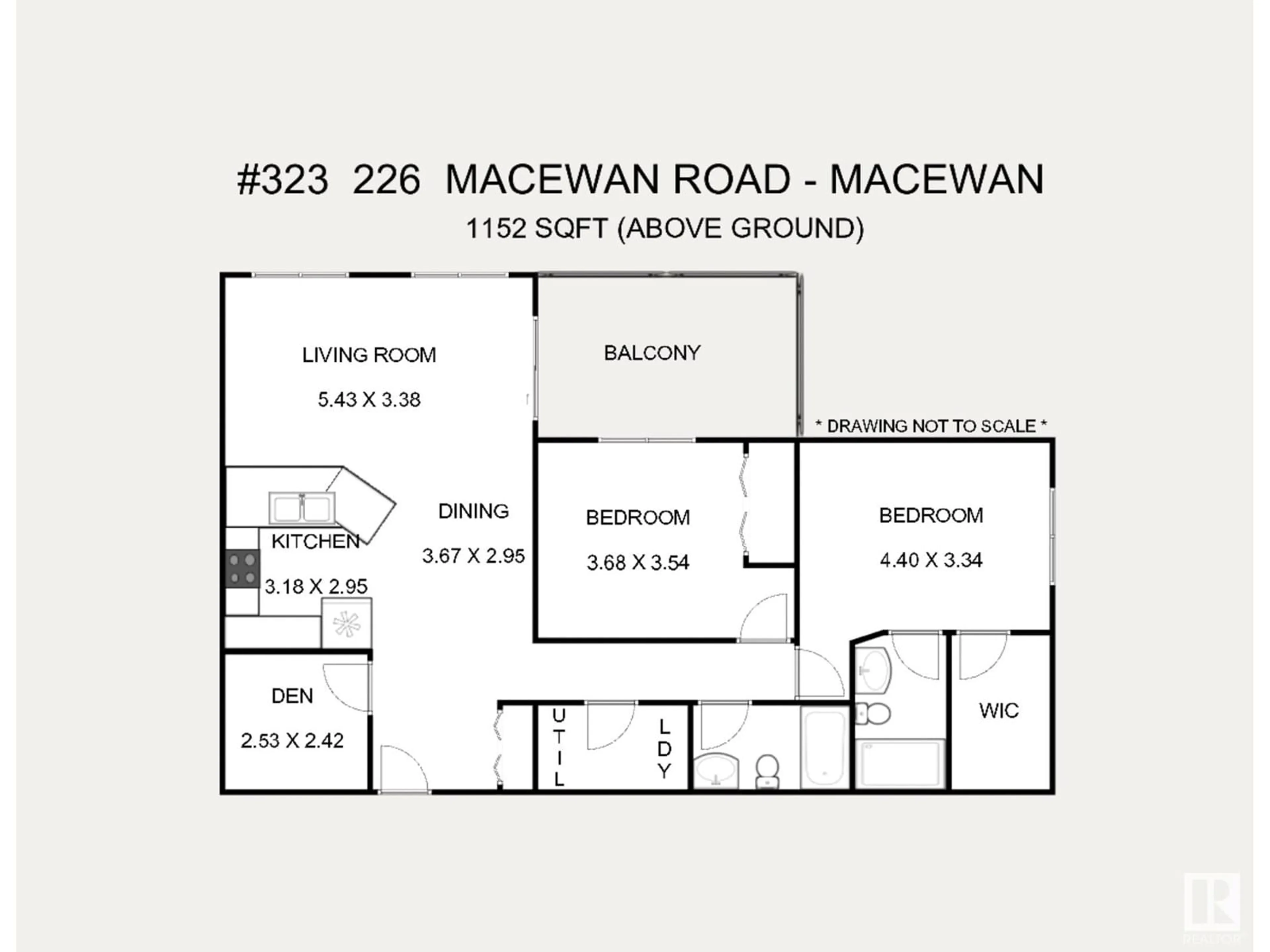 Floor plan for 226 - 323 MACEWAN RD, Edmonton Alberta T6W0C5
