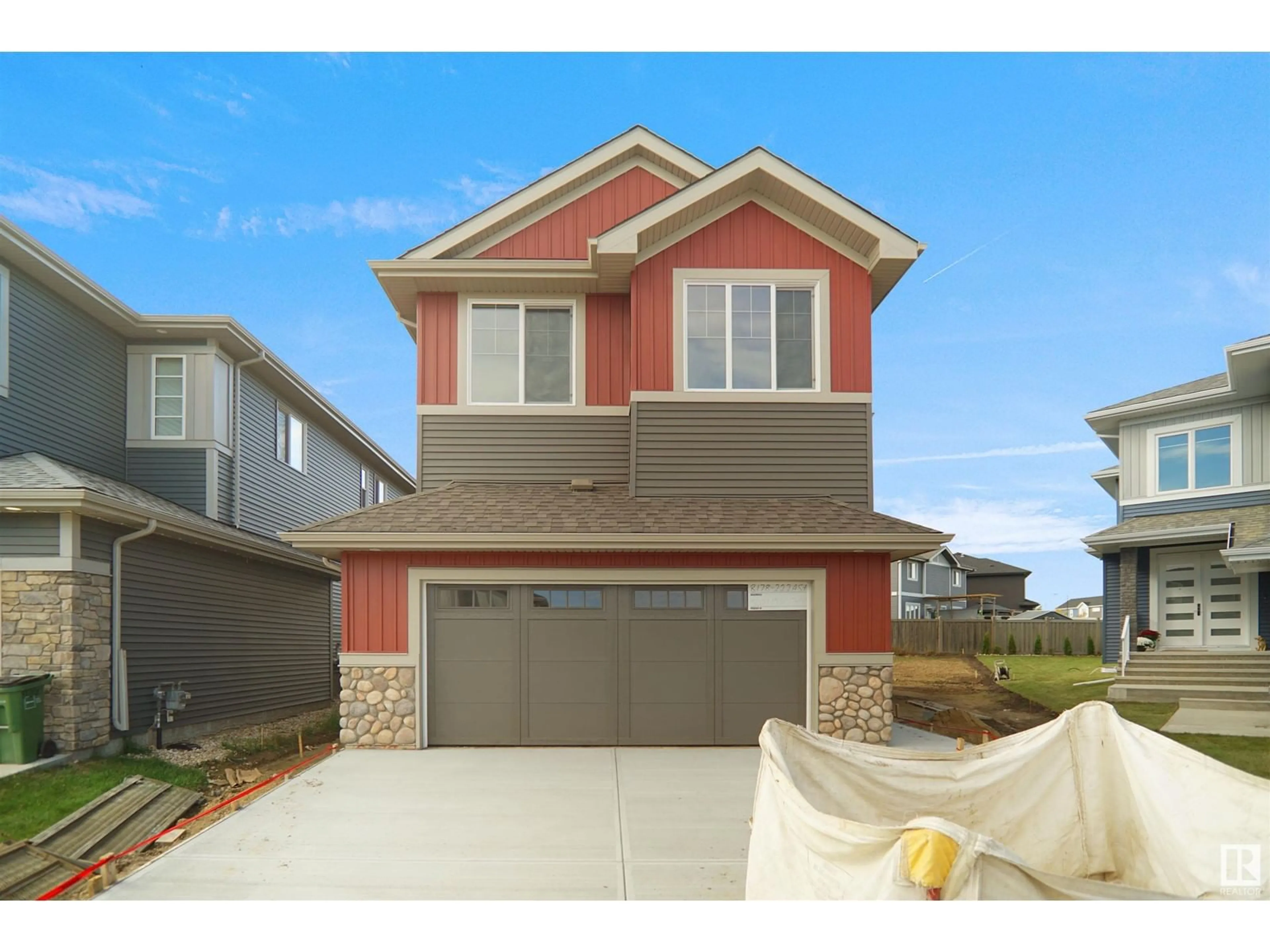 Home with vinyl exterior material, street for NW - 8103 220 ST, Edmonton Alberta T5T7H9