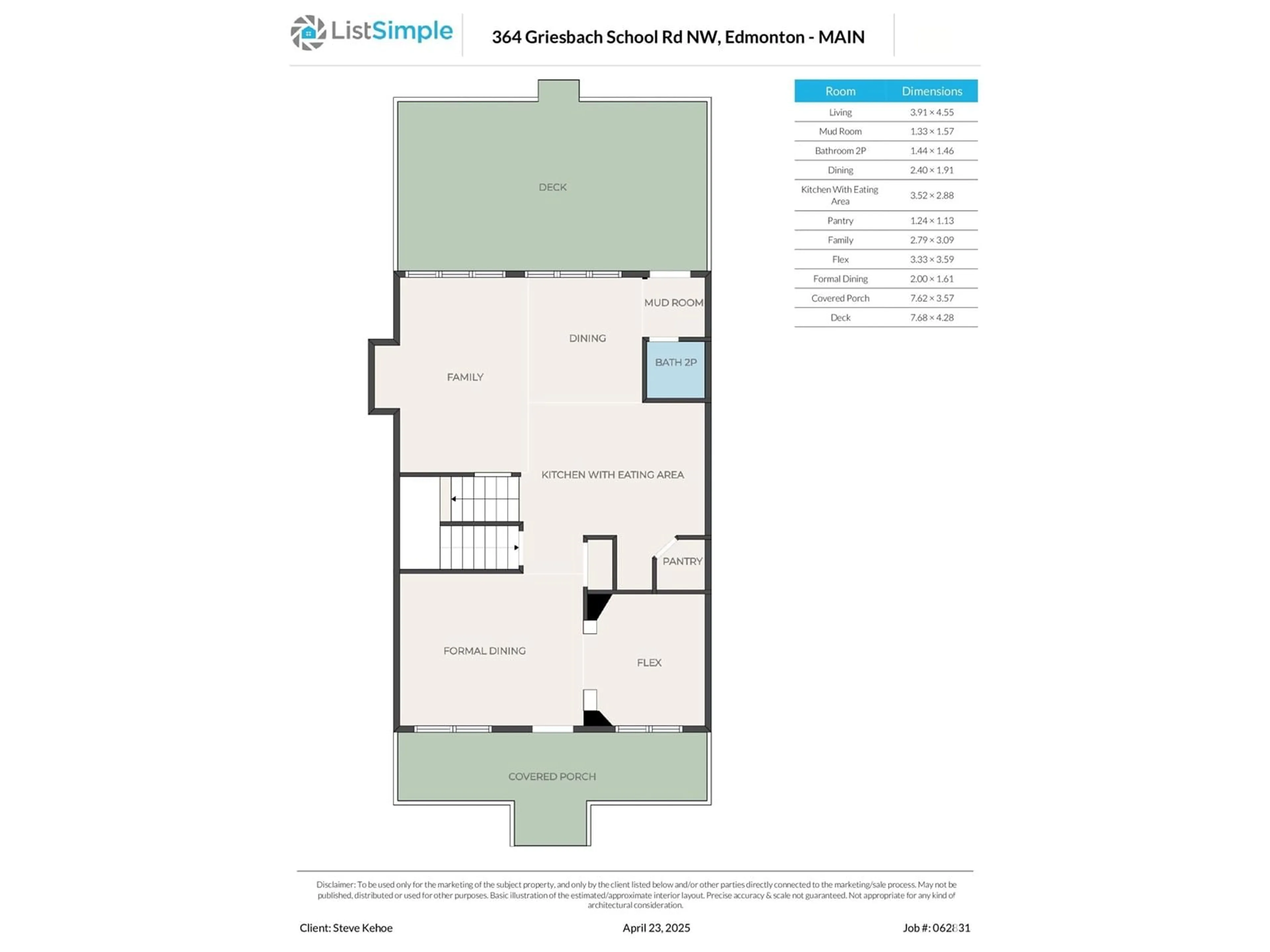 Floor plan for 364 GRIESBACH SCHOOL RD, Edmonton Alberta T5E1Z8