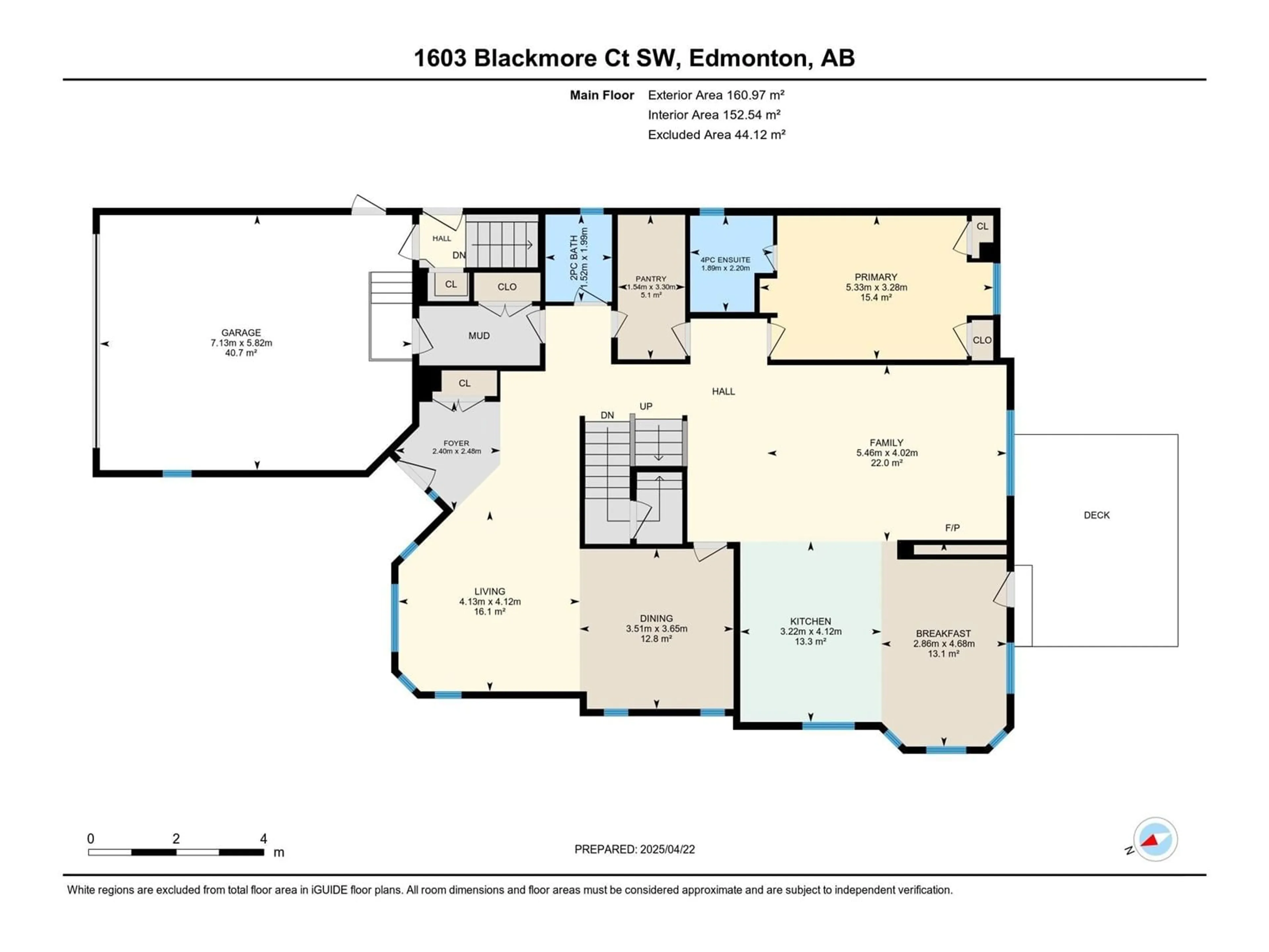 Floor plan for 1603 BLACKMORE CO, Edmonton Alberta T6W1J2