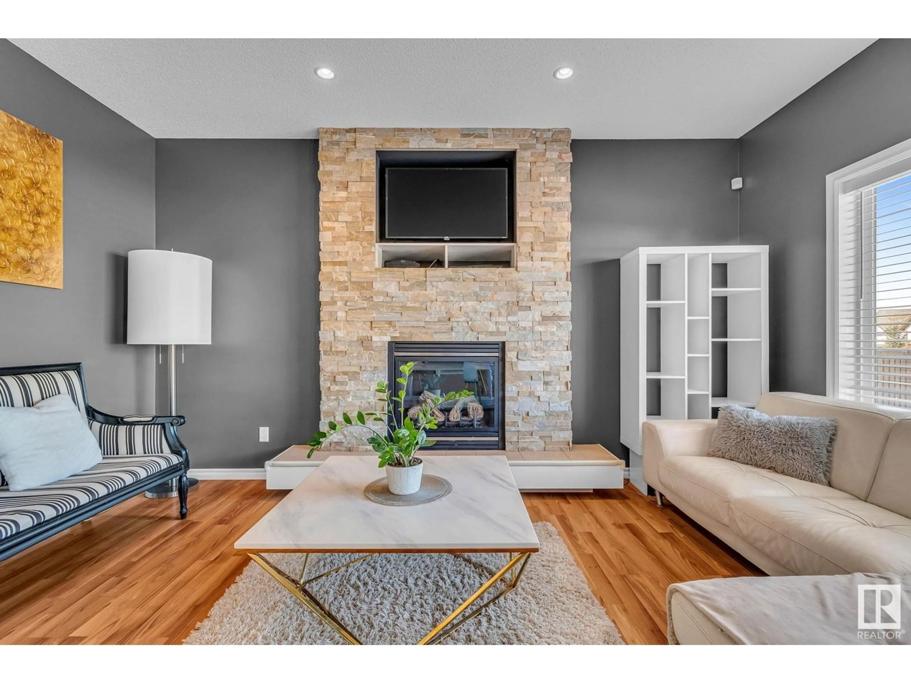 Living room with furniture, unknown for 5816 168 AV, Edmonton Alberta T5Y0K6