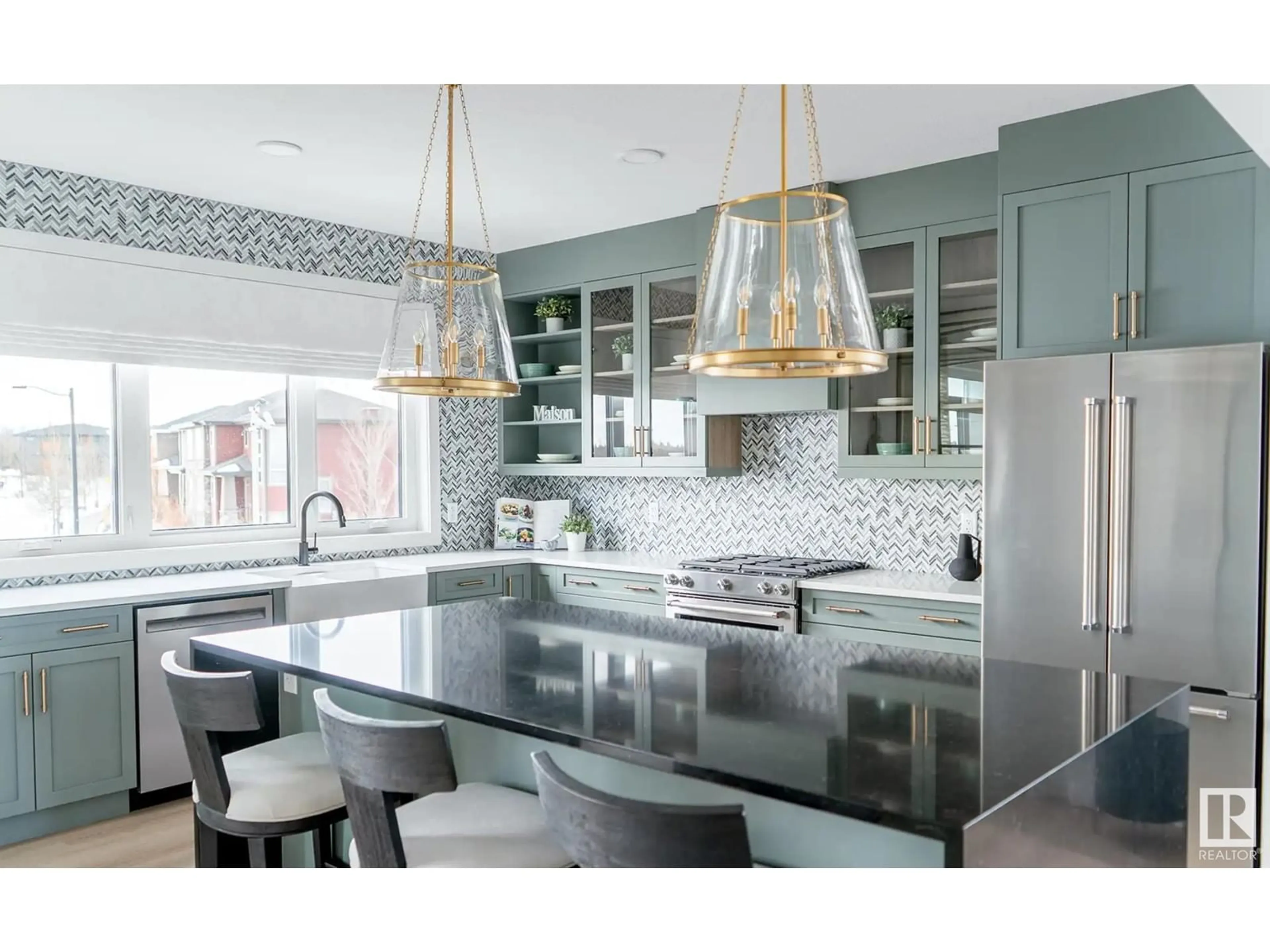 Contemporary kitchen, ceramic/tile floor for 24 - 7121 MAY CR, Edmonton Alberta T6R0X2