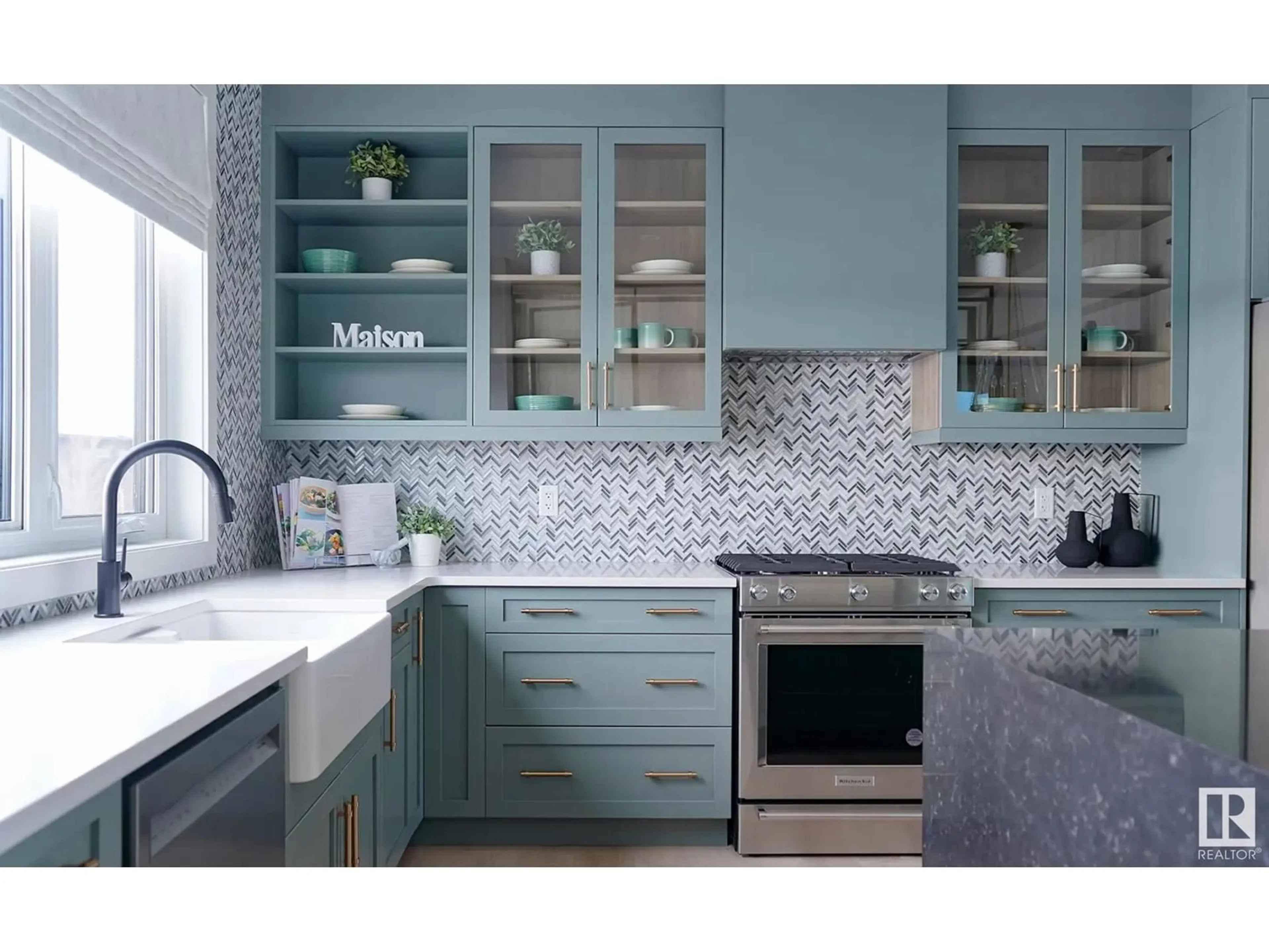 Contemporary kitchen, ceramic/tile floor for 24 - 7121 MAY CR, Edmonton Alberta T6R0X2