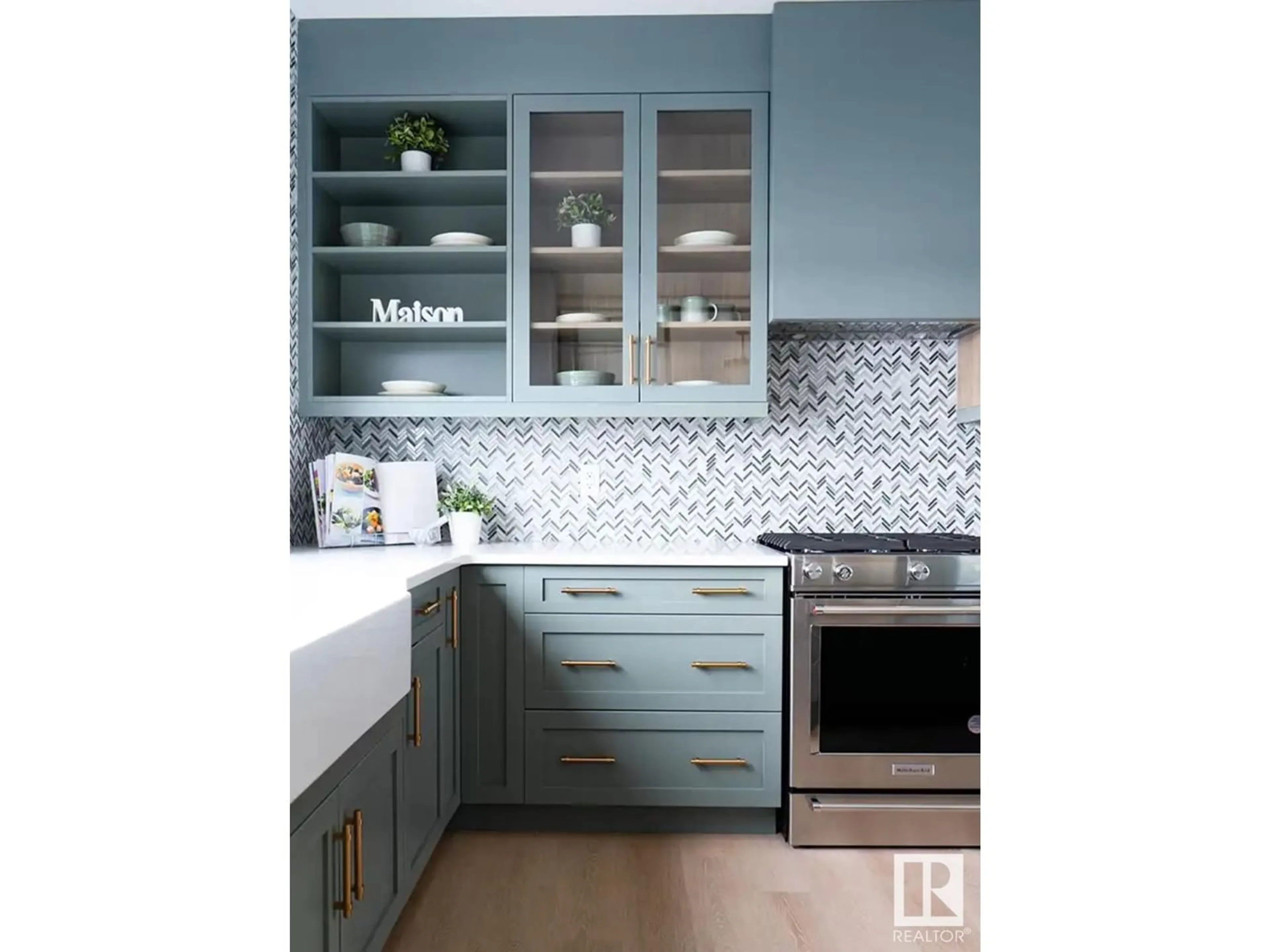 Contemporary kitchen, ceramic/tile floor for 24 - 7121 MAY CR, Edmonton Alberta T6R0X2