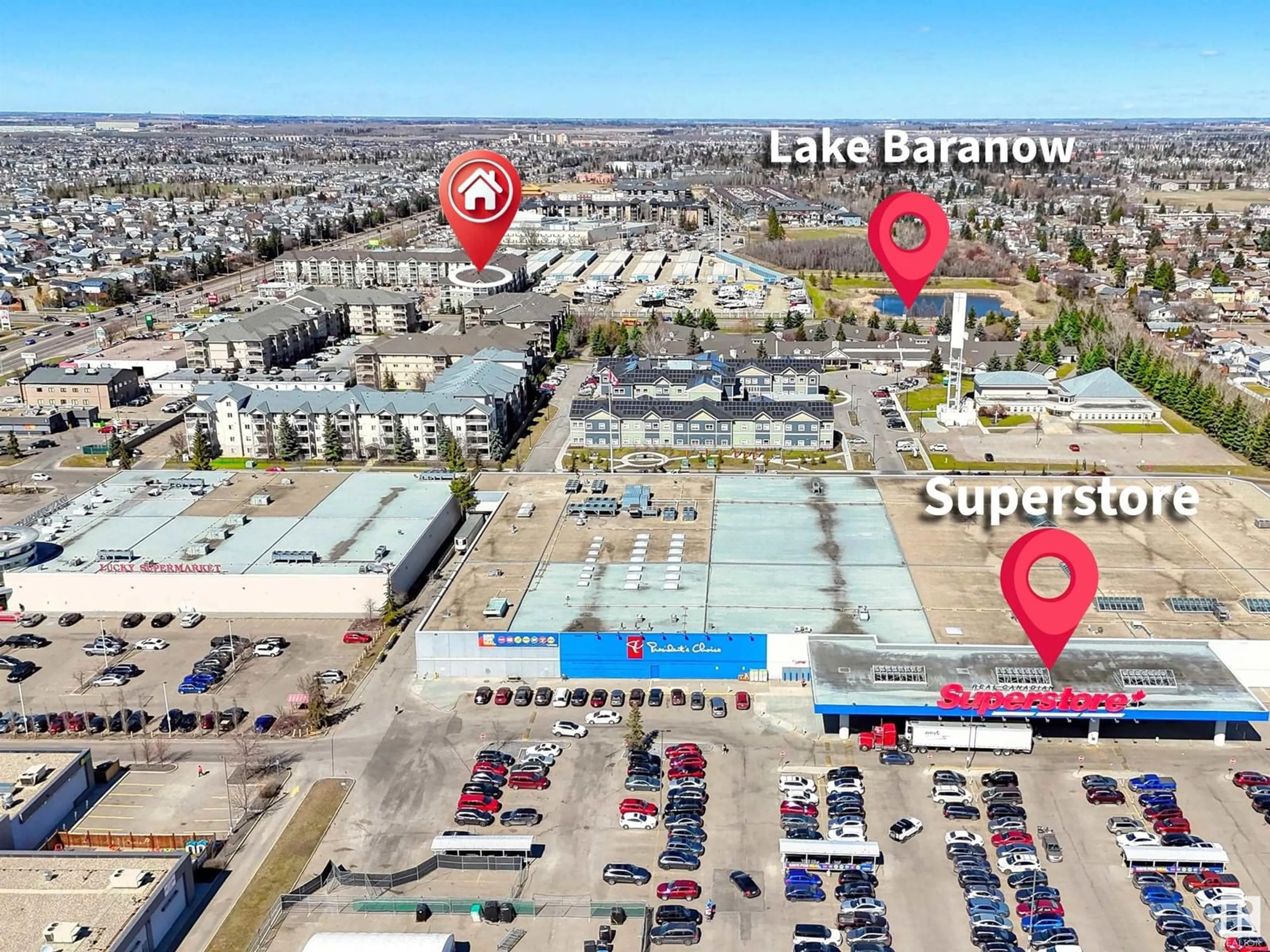A pic from outside/outdoor area/front of a property/back of a property/a pic from drone, street for #103 - 12650 142 AV NW, Edmonton Alberta T5X0J4