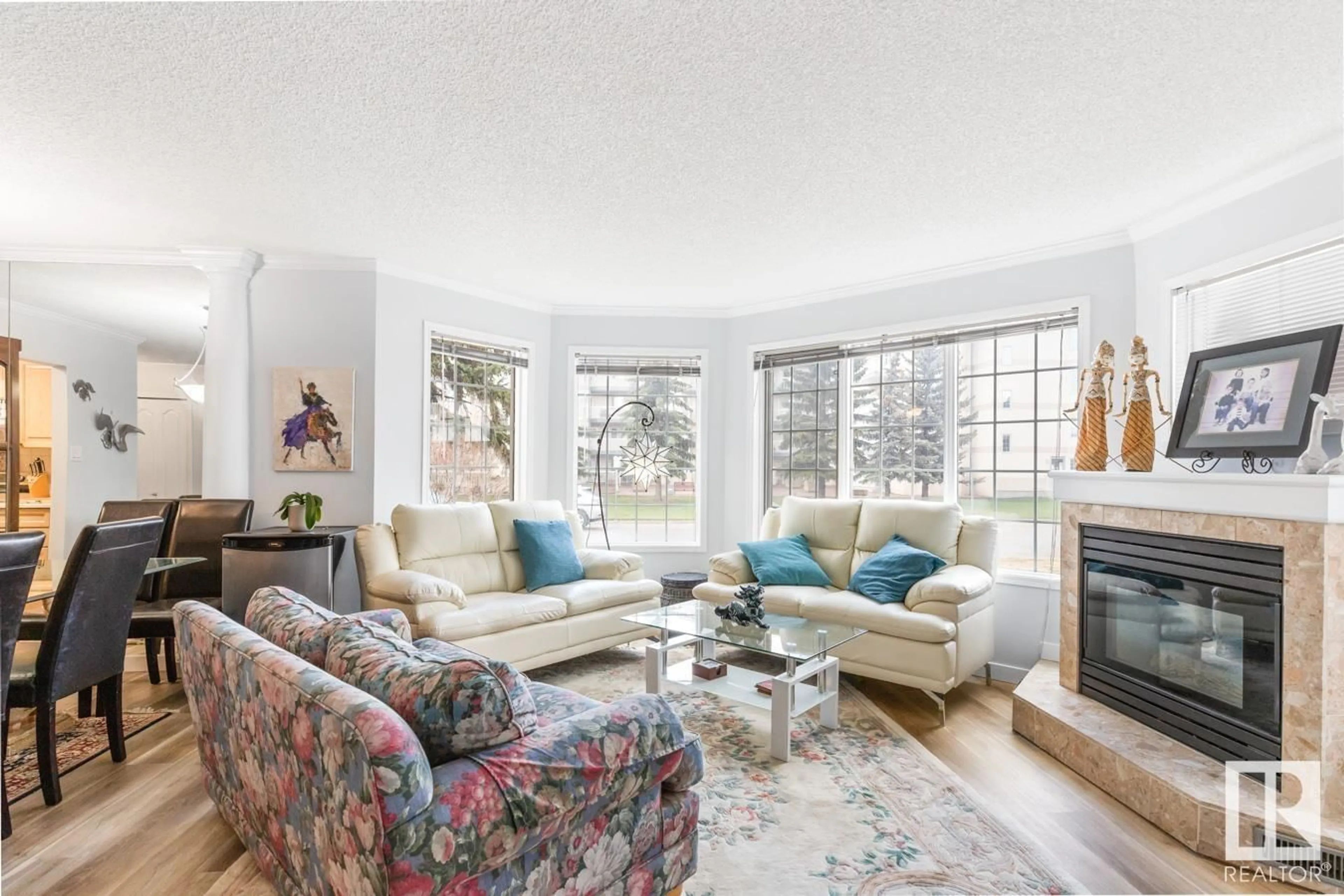 Living room with furniture, unknown for #103 - 17151 94A AV NW, Edmonton Alberta T5T5Z9