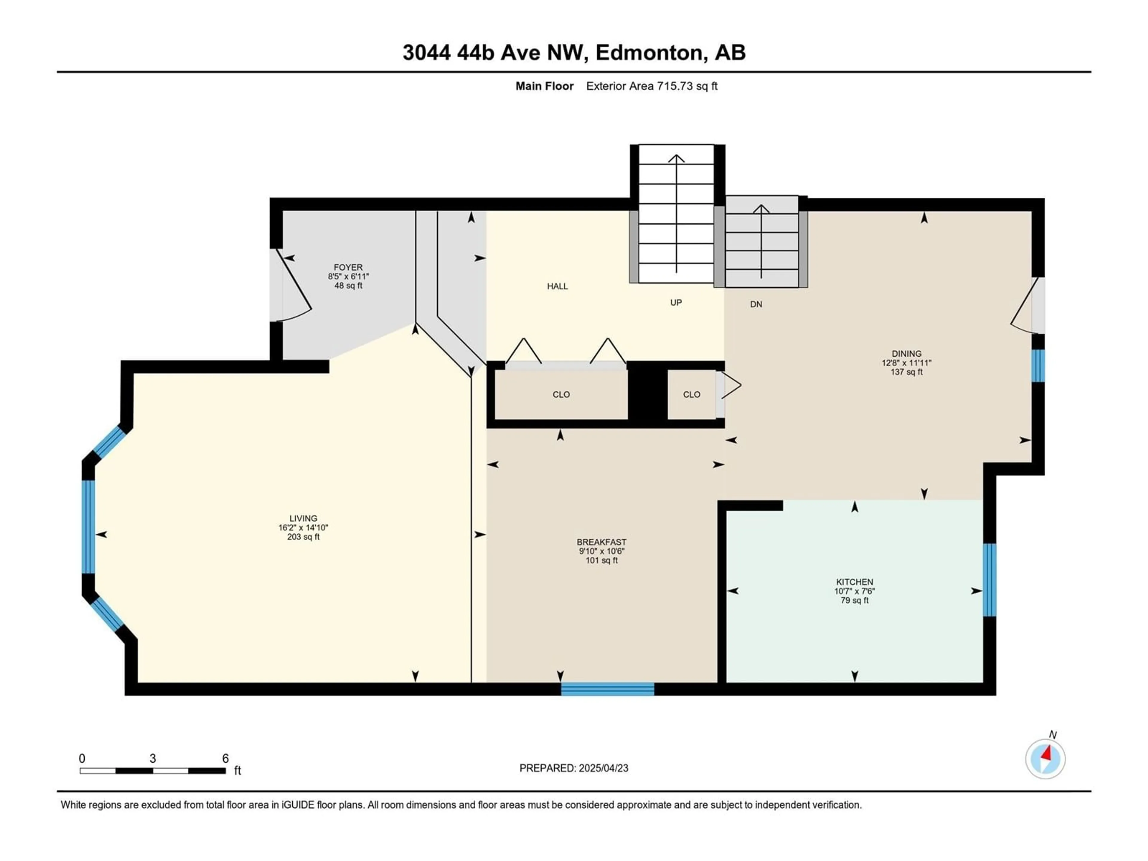 Floor plan for NW - 3044 44B AV, Edmonton Alberta T6T1G4