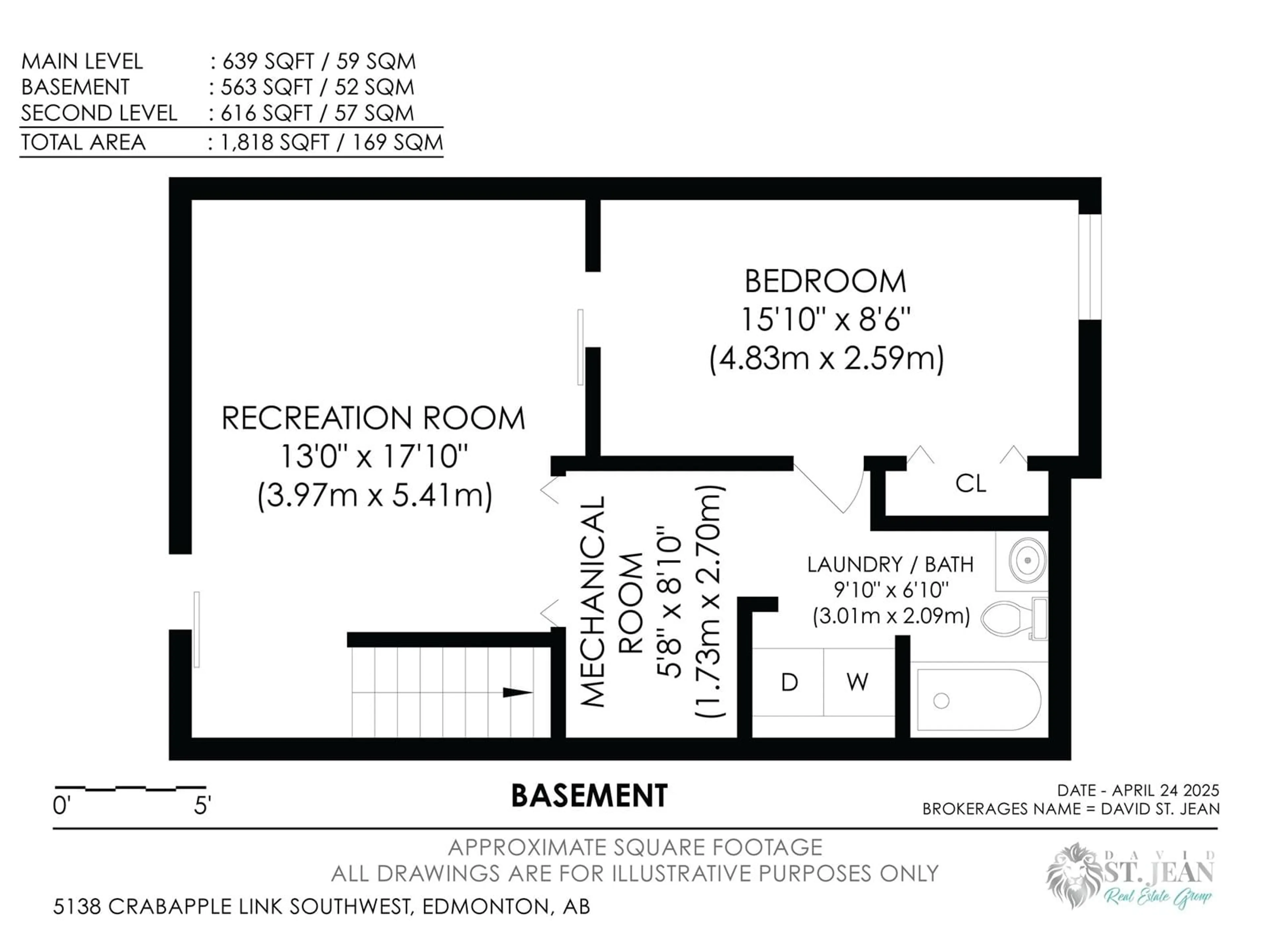 Floor plan for LI SW - 5138 CRABAPPLE LINK, Edmonton Alberta T6X0X4