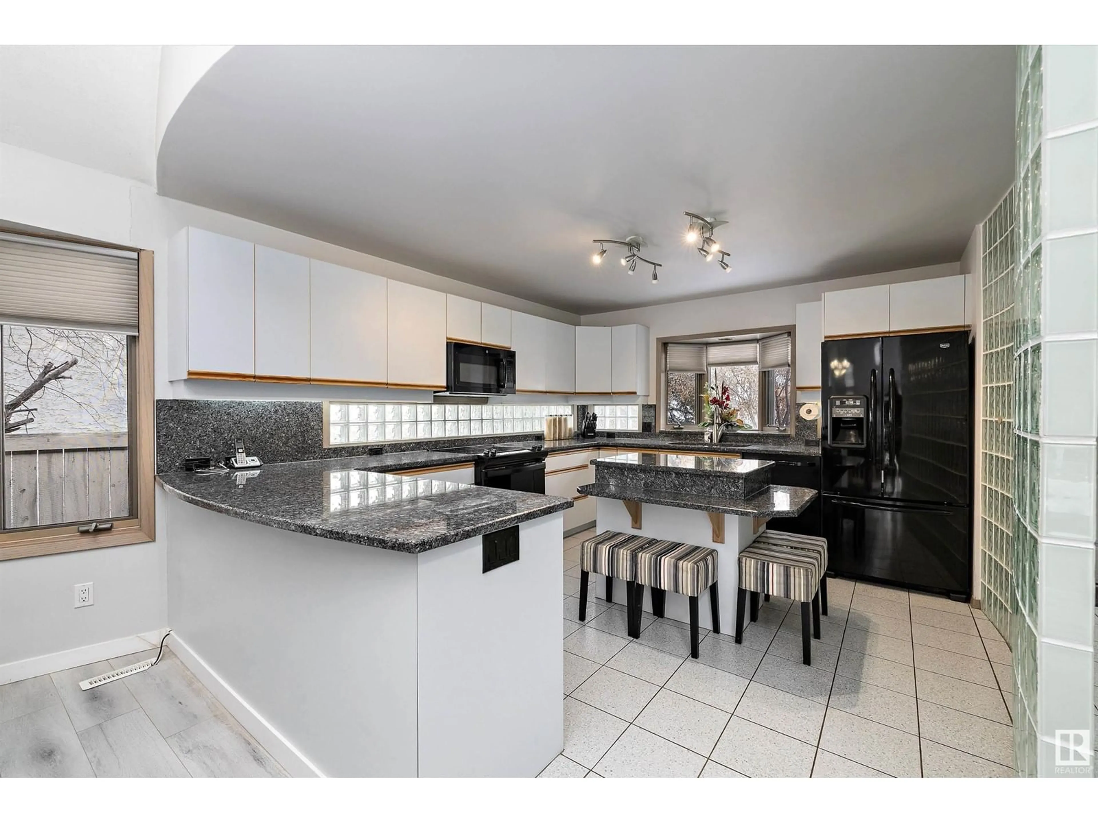 Open concept kitchen, ceramic/tile floor for NW - 1116 111A ST, Edmonton Alberta T6J6R9