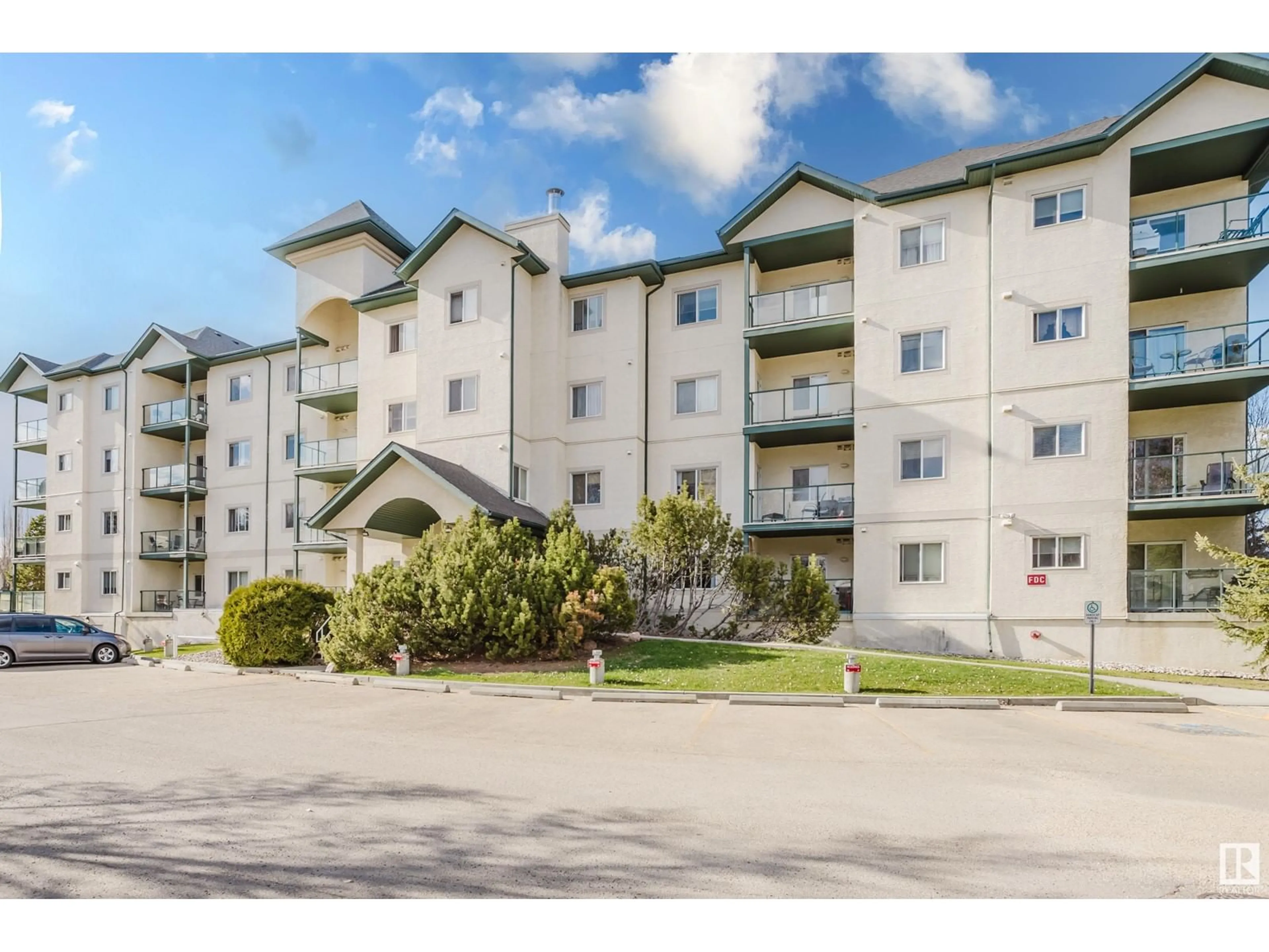 A pic from outside/outdoor area/front of a property/back of a property/a pic from drone, unknown for 304 - 101 LEWIS ESTATES BV, Edmonton Alberta T5T6Y7