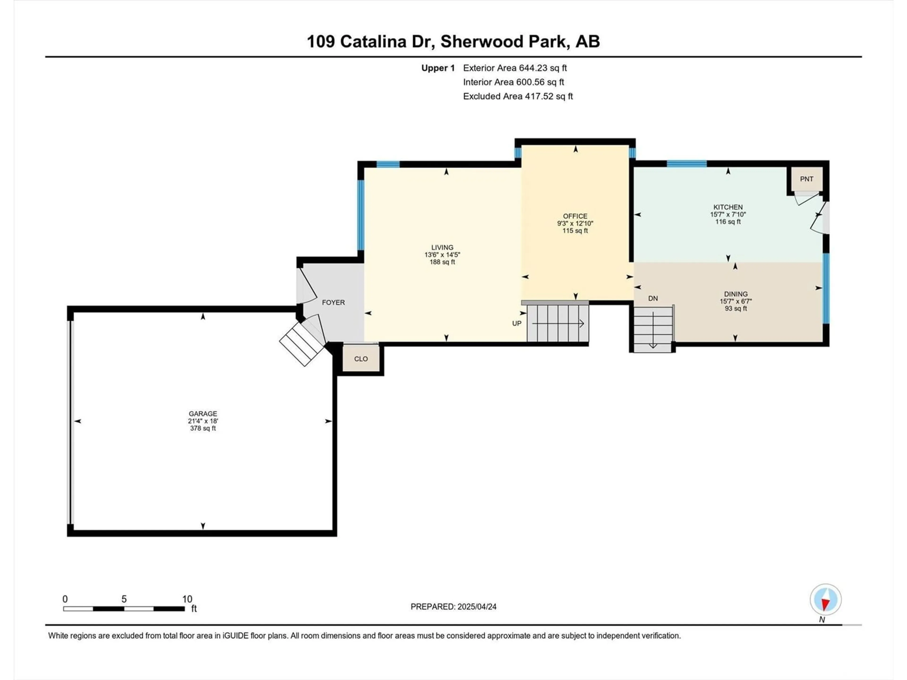 Floor plan for 109 CATALINA DR, Sherwood Park Alberta T8H1T3