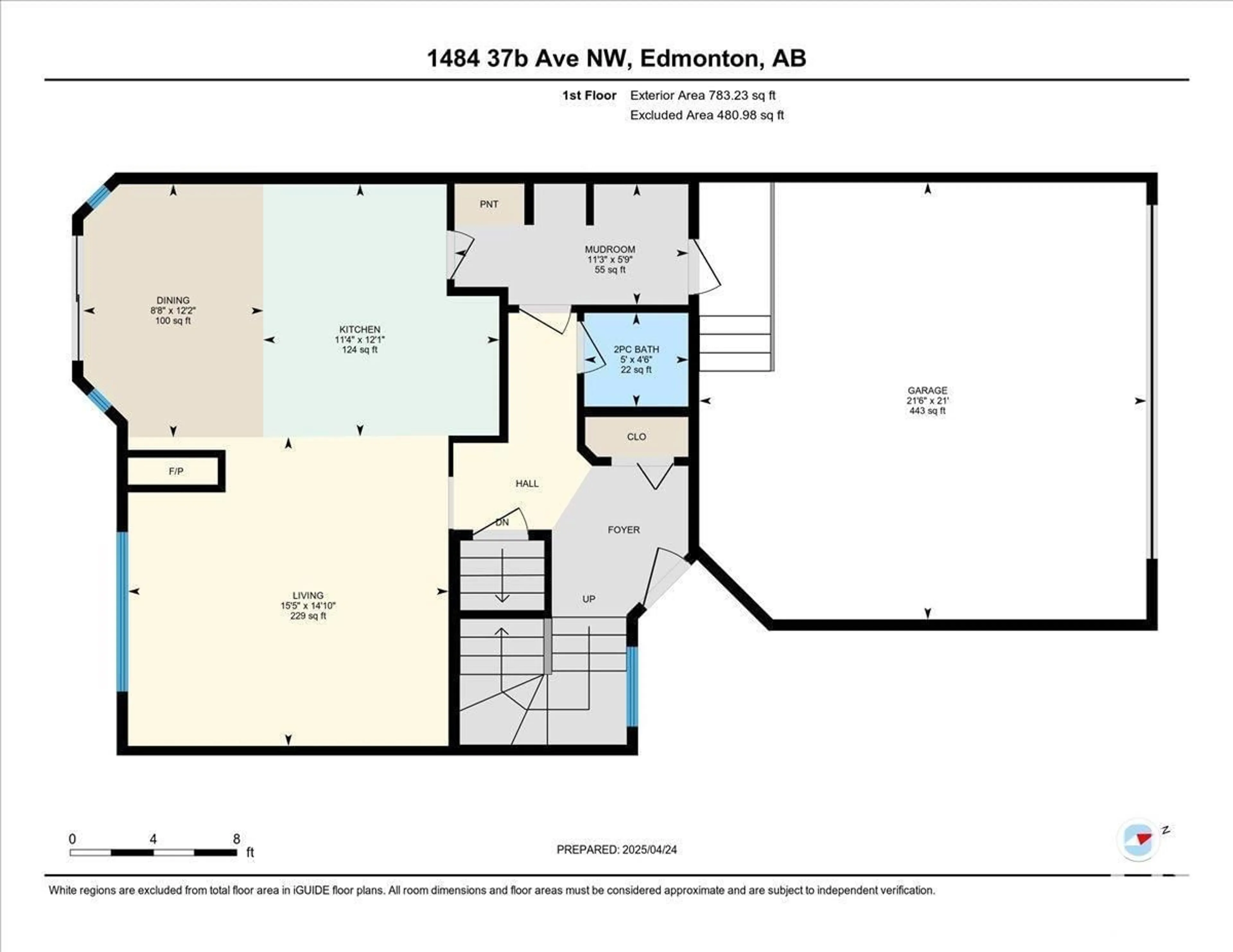 Floor plan for NW - 1484 37B AV, Edmonton Alberta T6T0J1