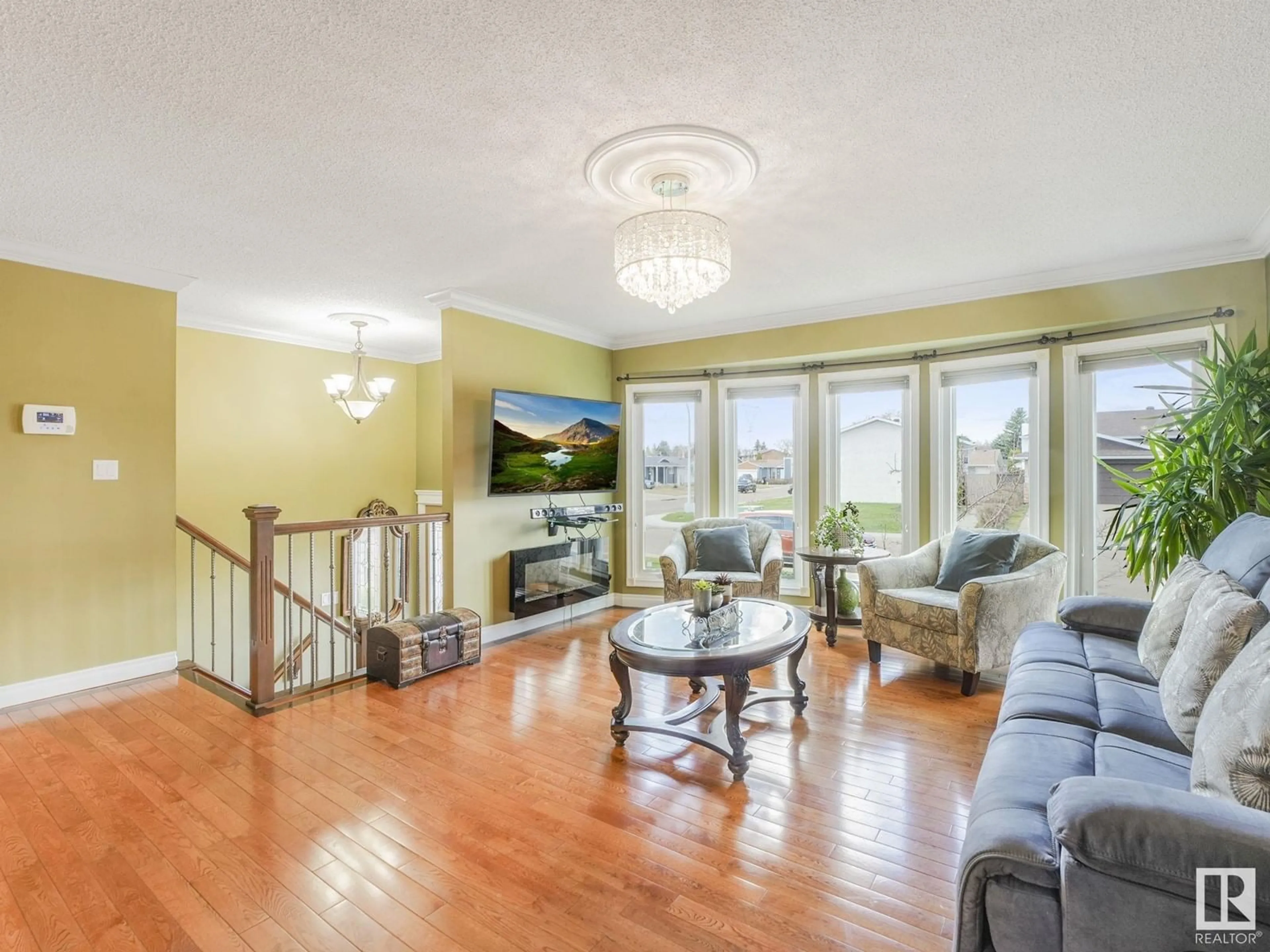 Living room with furniture, unknown for 11804 158 AV, Edmonton Alberta T5X2K4