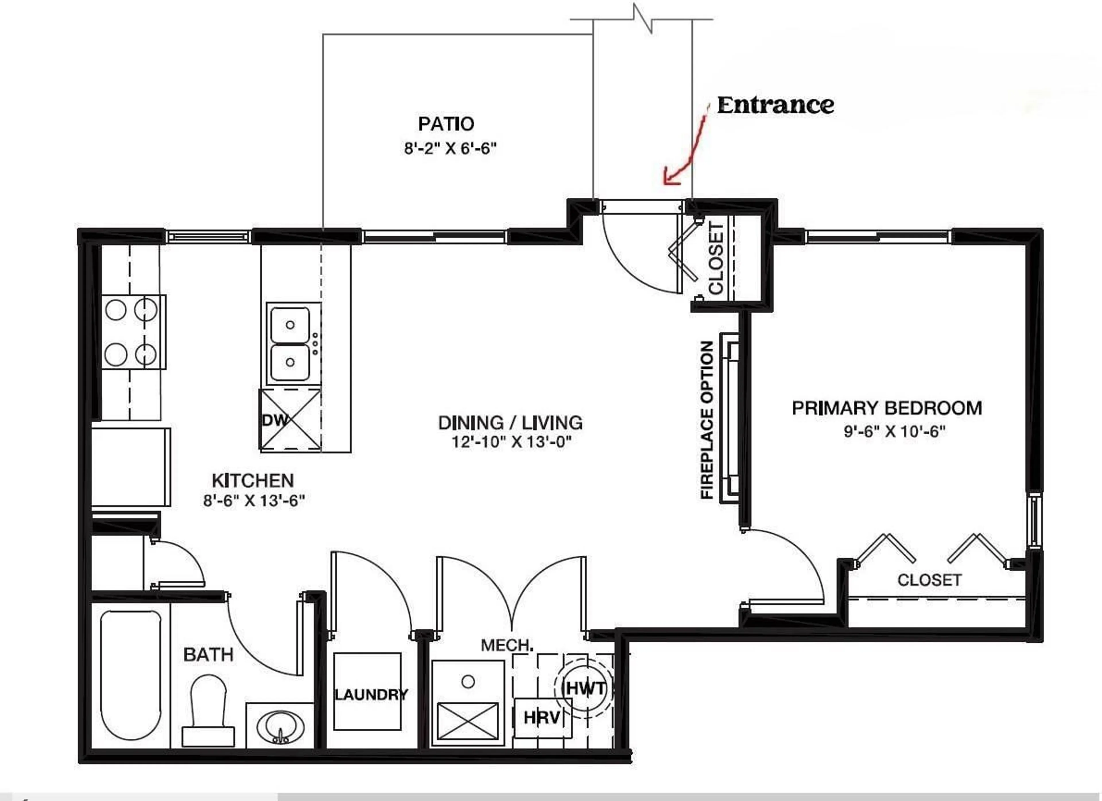 Floor plan for #48 - 6905 25 AV, Edmonton Alberta T6X1A1