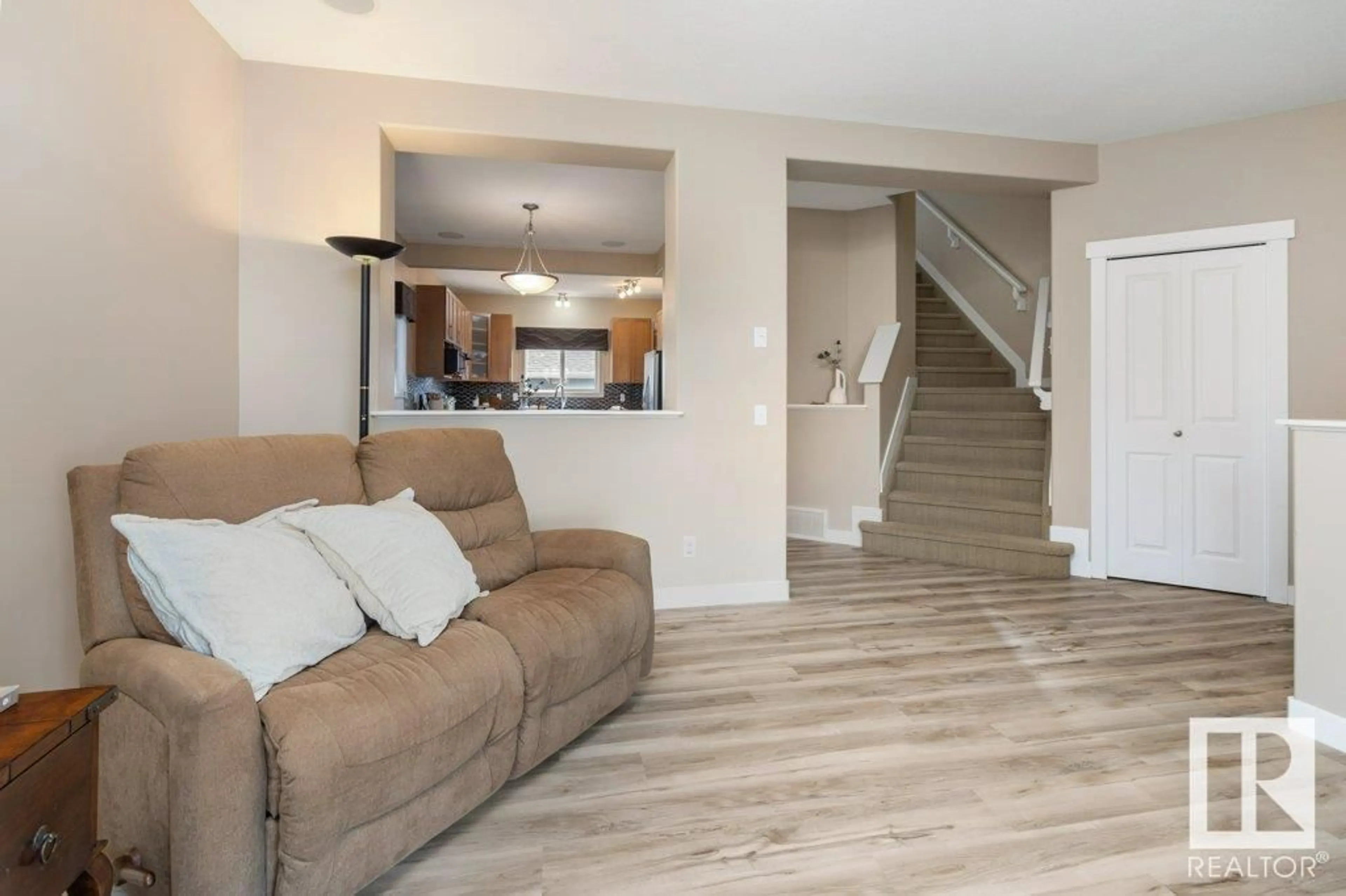 Living room with furniture, unknown for 6036 STANTON DR, Edmonton Alberta T6X0H1
