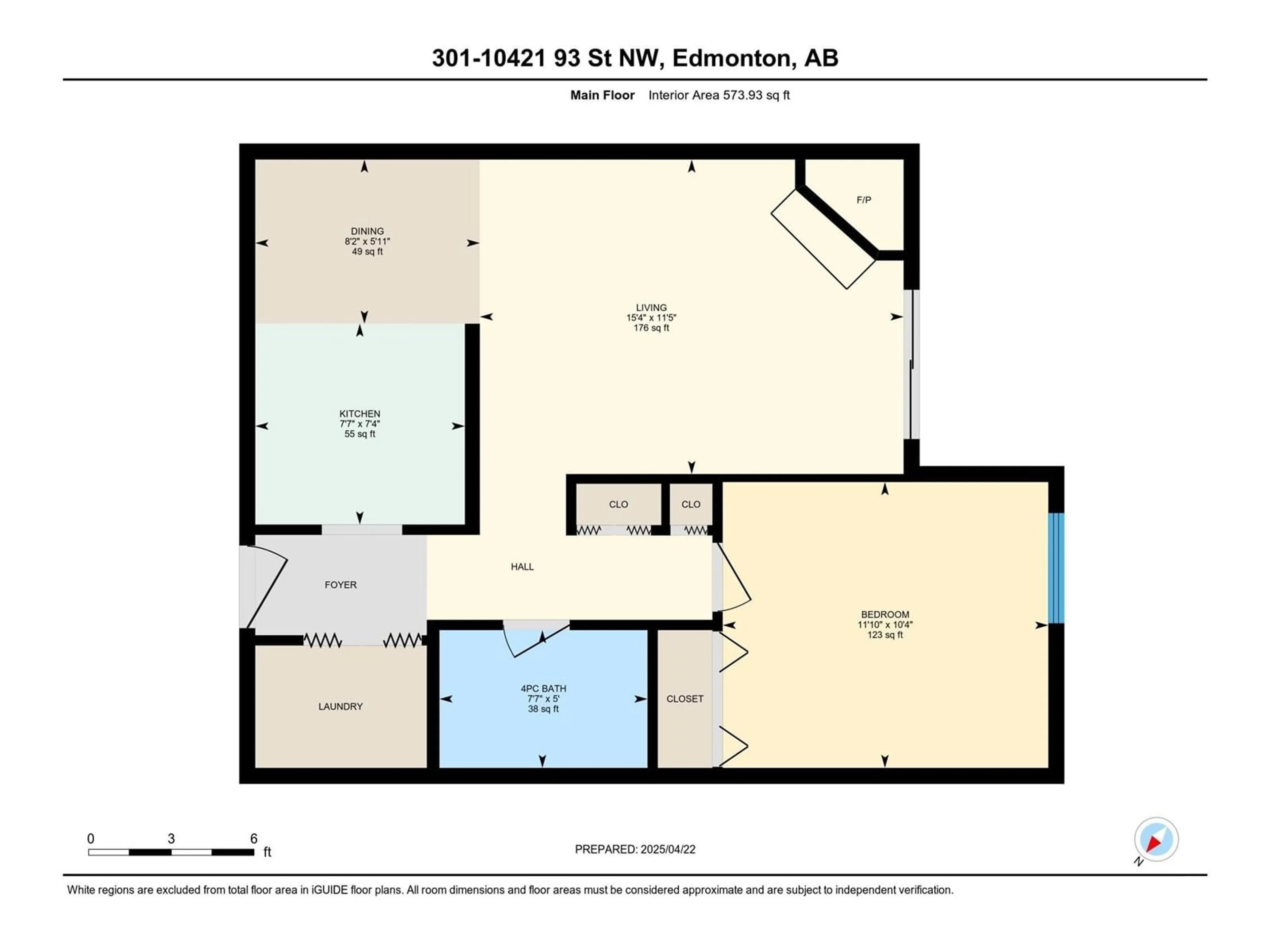 Floor plan for 301 - 10421 93 ST, Edmonton Alberta T5H1X5