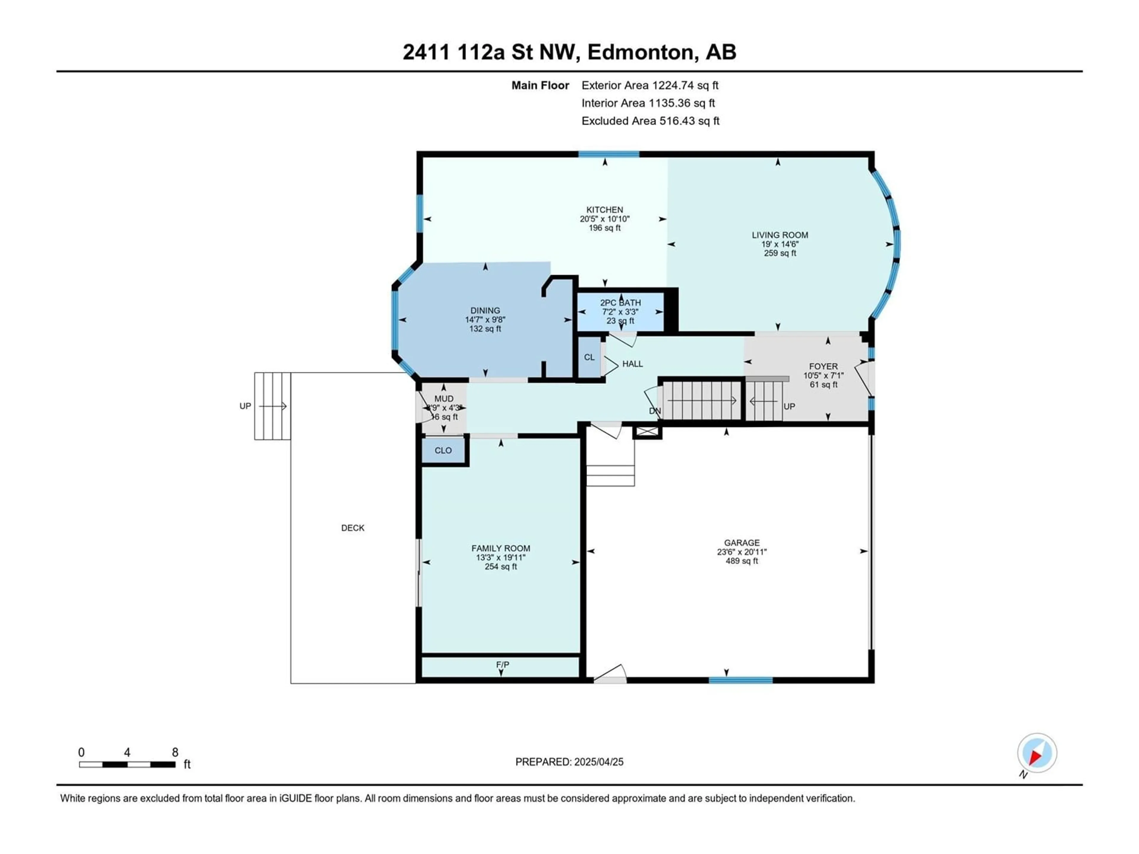 Floor plan for NW - 2411 112A ST, Edmonton Alberta T6J4X4