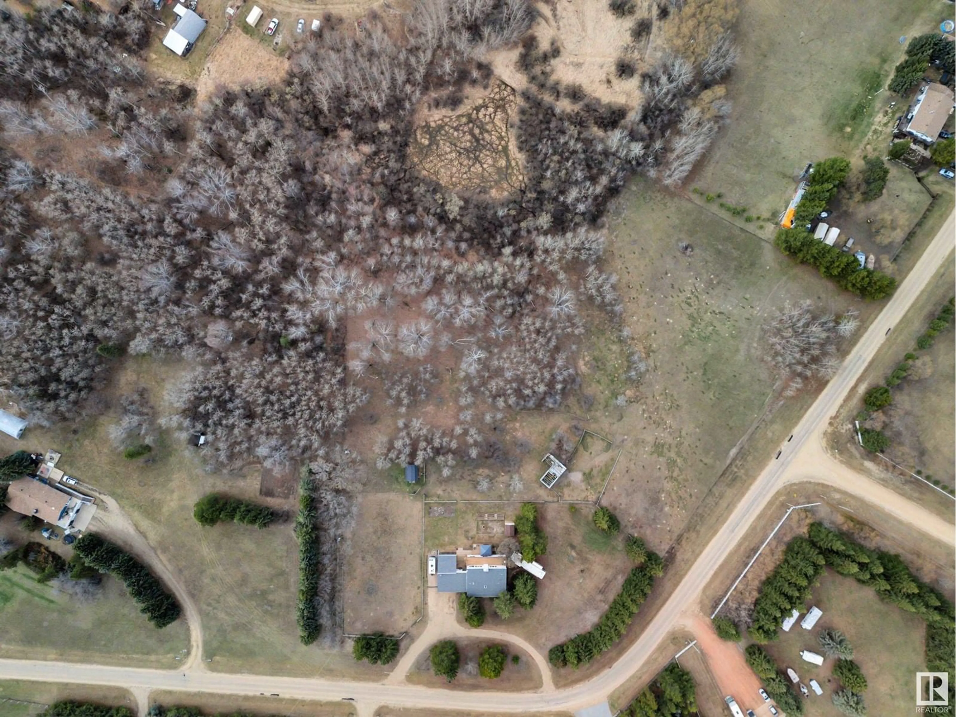 A pic from outside/outdoor area/front of a property/back of a property/a pic from drone, unknown for 244 - 20 464031 RR, Rural Wetaskiwin County Alberta T9E2E9