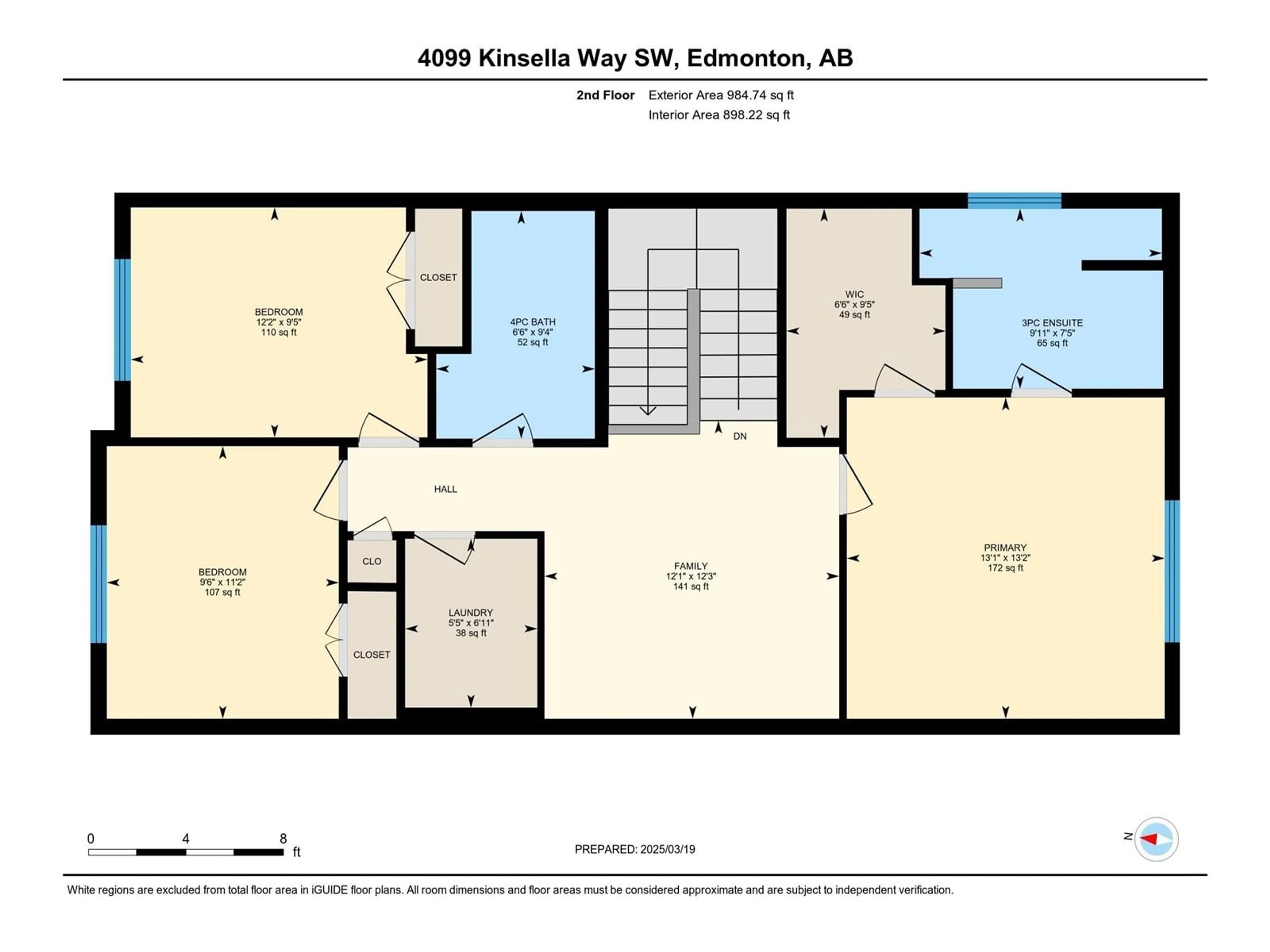 Floor plan for 4099 KINSELLA WY, Edmonton Alberta T6W4J7