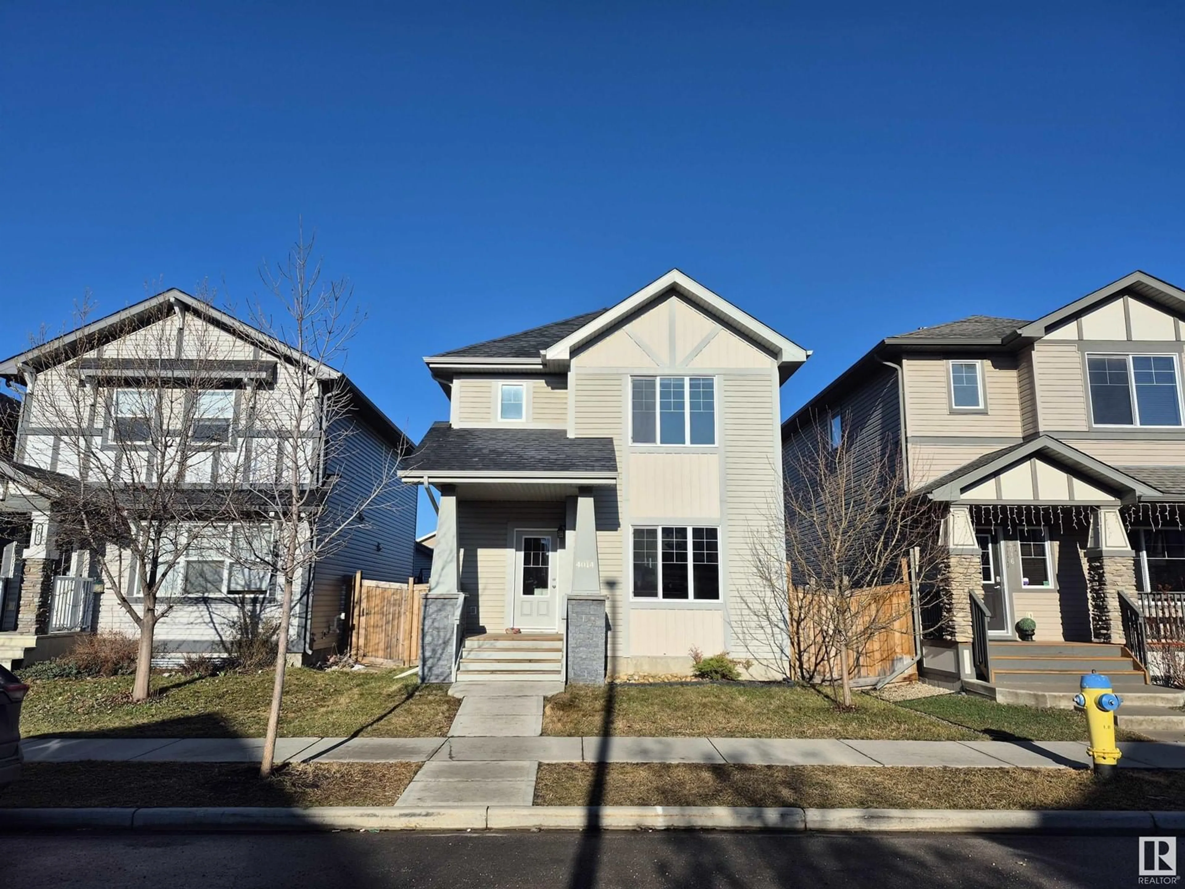 Home with vinyl exterior material, street for SW - 4014 ALEXANDER WY, Edmonton Alberta T6W2C5