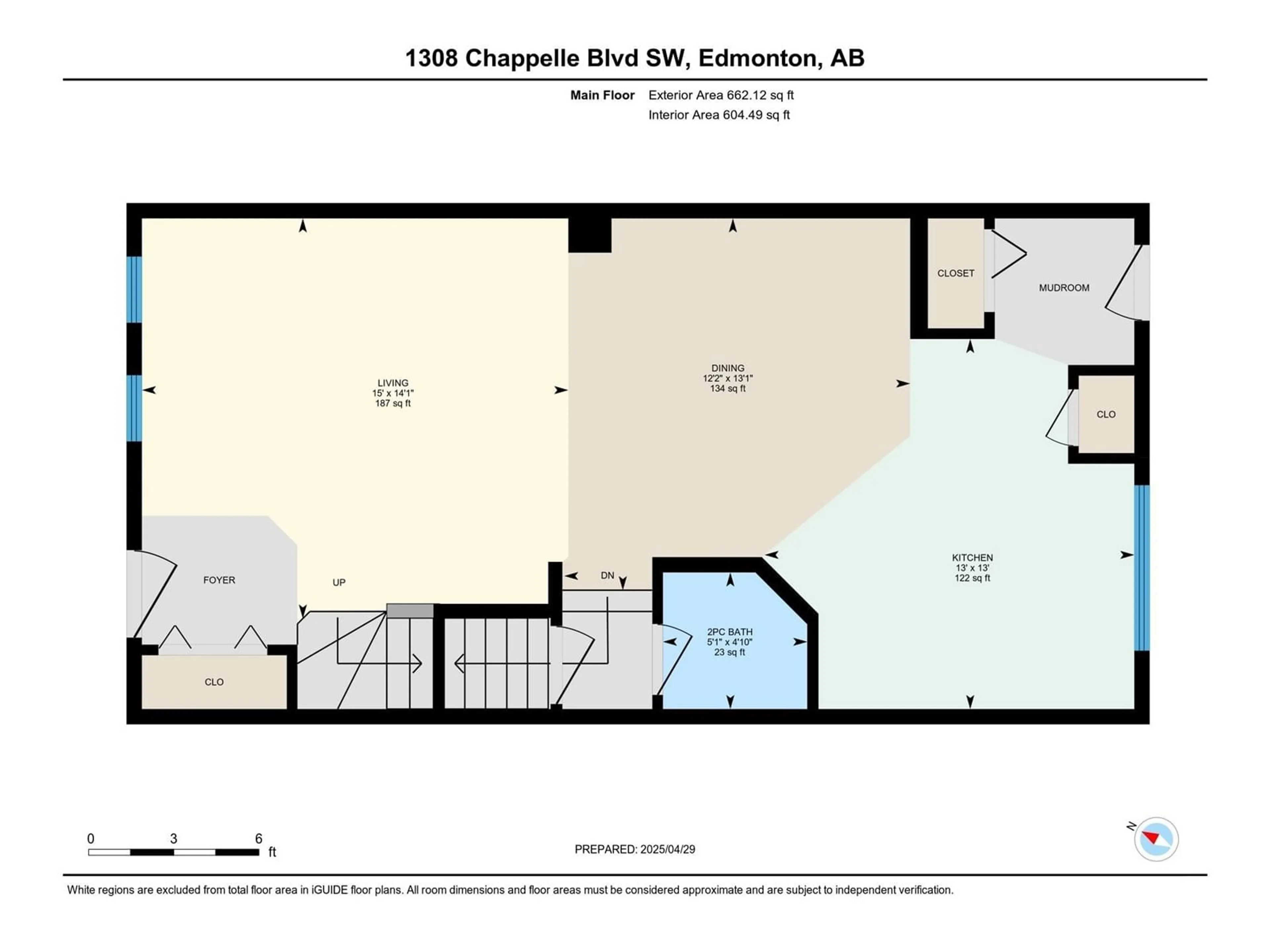 Floor plan for 1308 CHAPPELLE BV, Edmonton Alberta T6W3S2