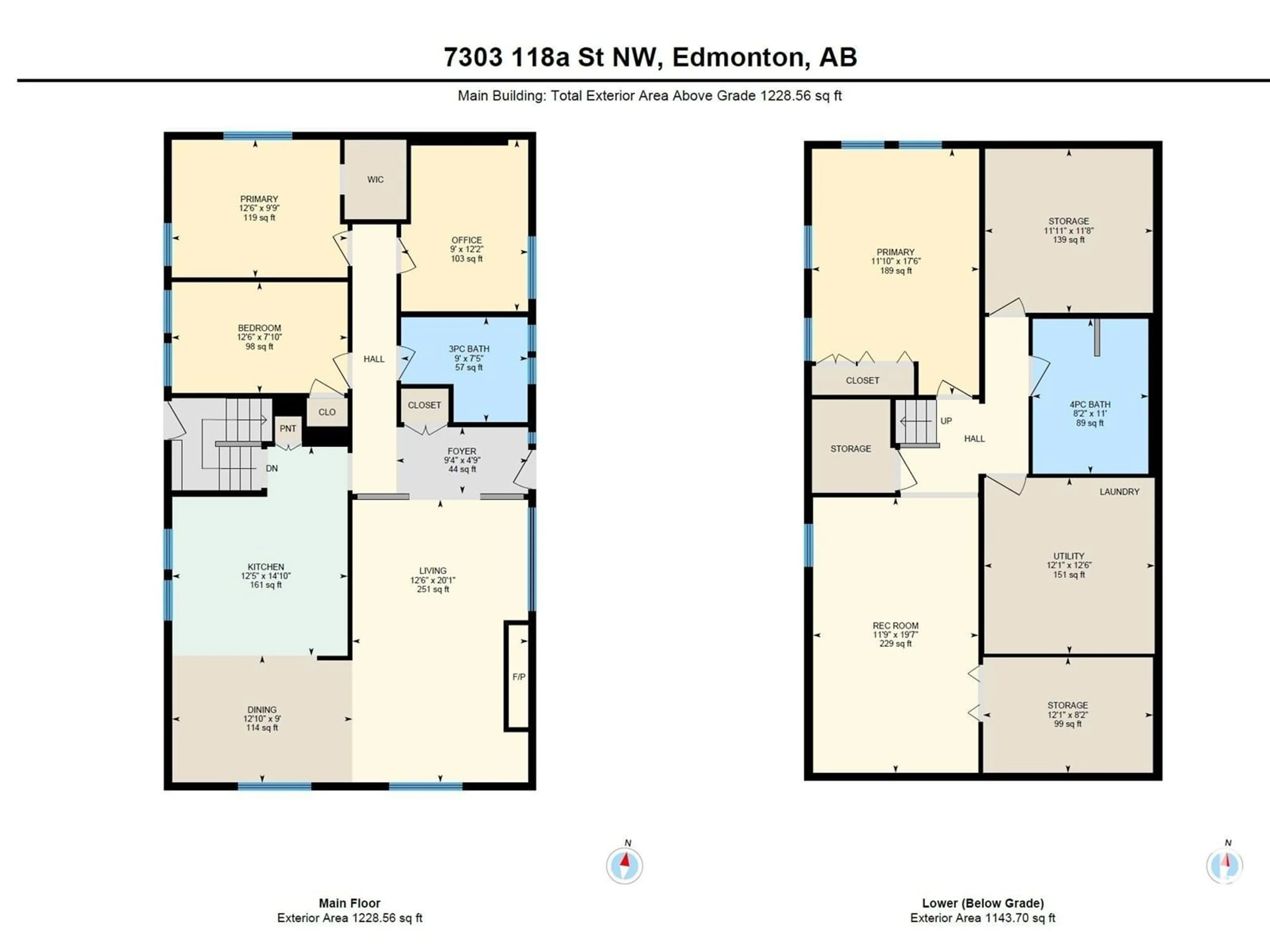 Floor plan for NW - 7303 118A ST, Edmonton Alberta T6G1V3