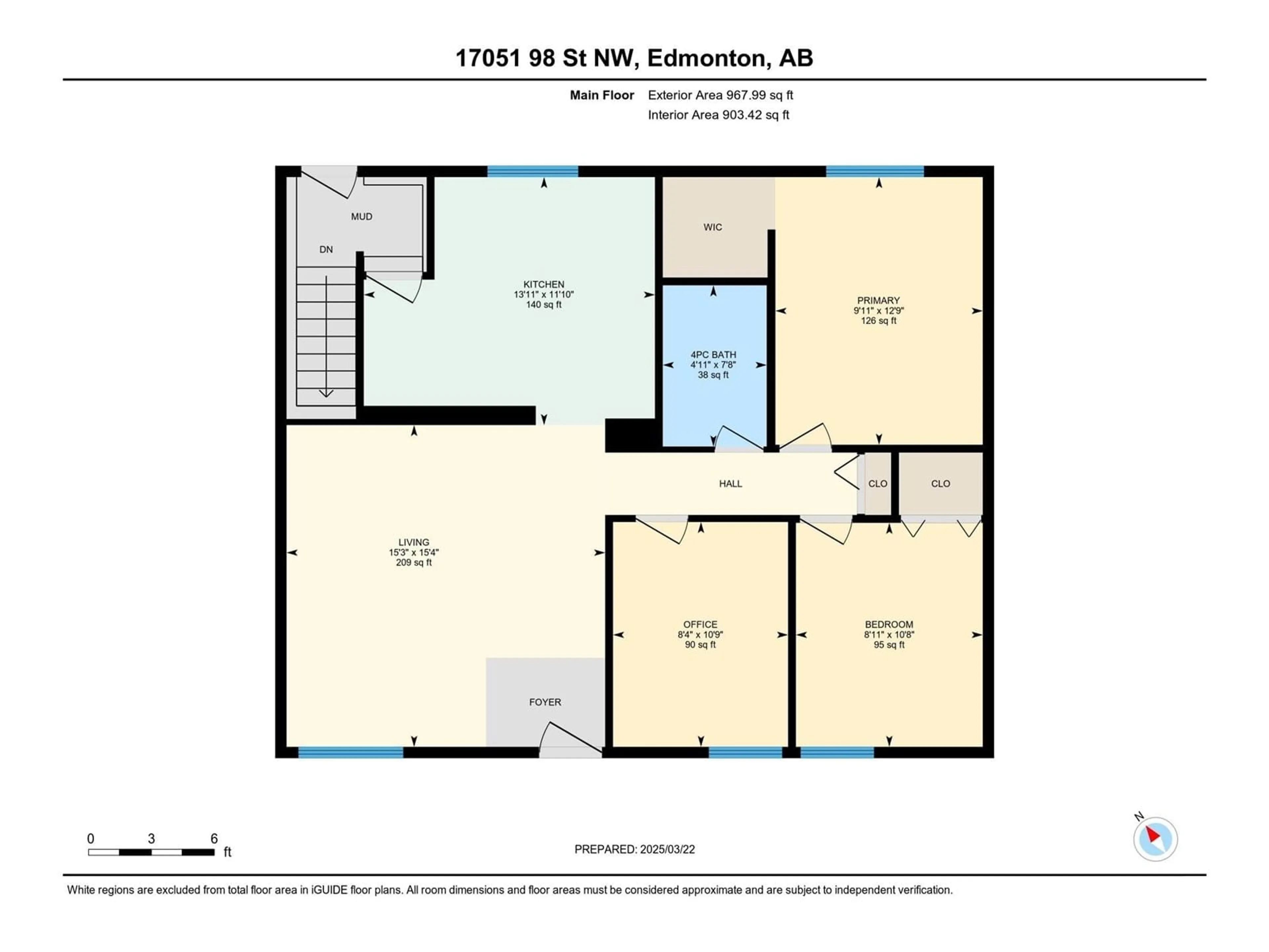 Floor plan for 17051 98 ST, Edmonton Alberta T5X3G5