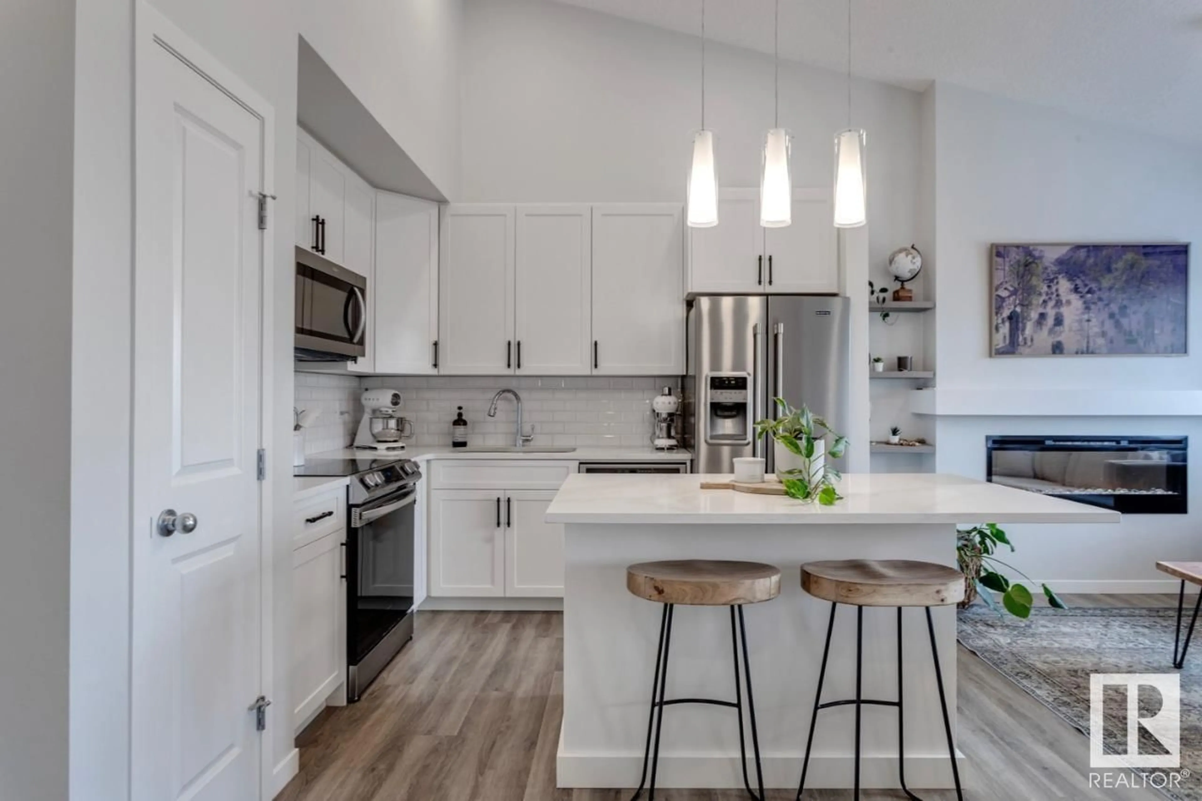 Contemporary kitchen, unknown for 53 - 3305 ORCHARDS LINK LI, Edmonton Alberta T6X2H1